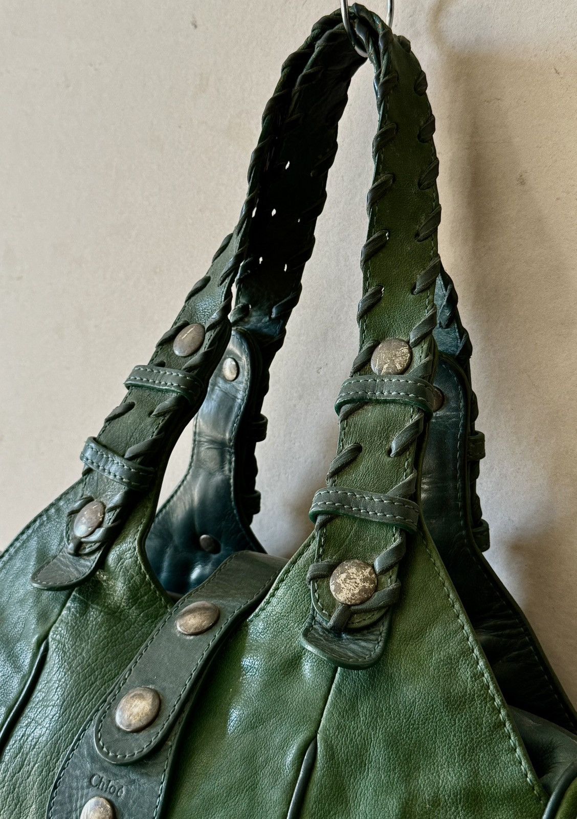 Chloe Chloe - 2000’s - Phoebe Philo - Green Leather Silverado Bag Size ONE SIZE - 4 Thumbnail