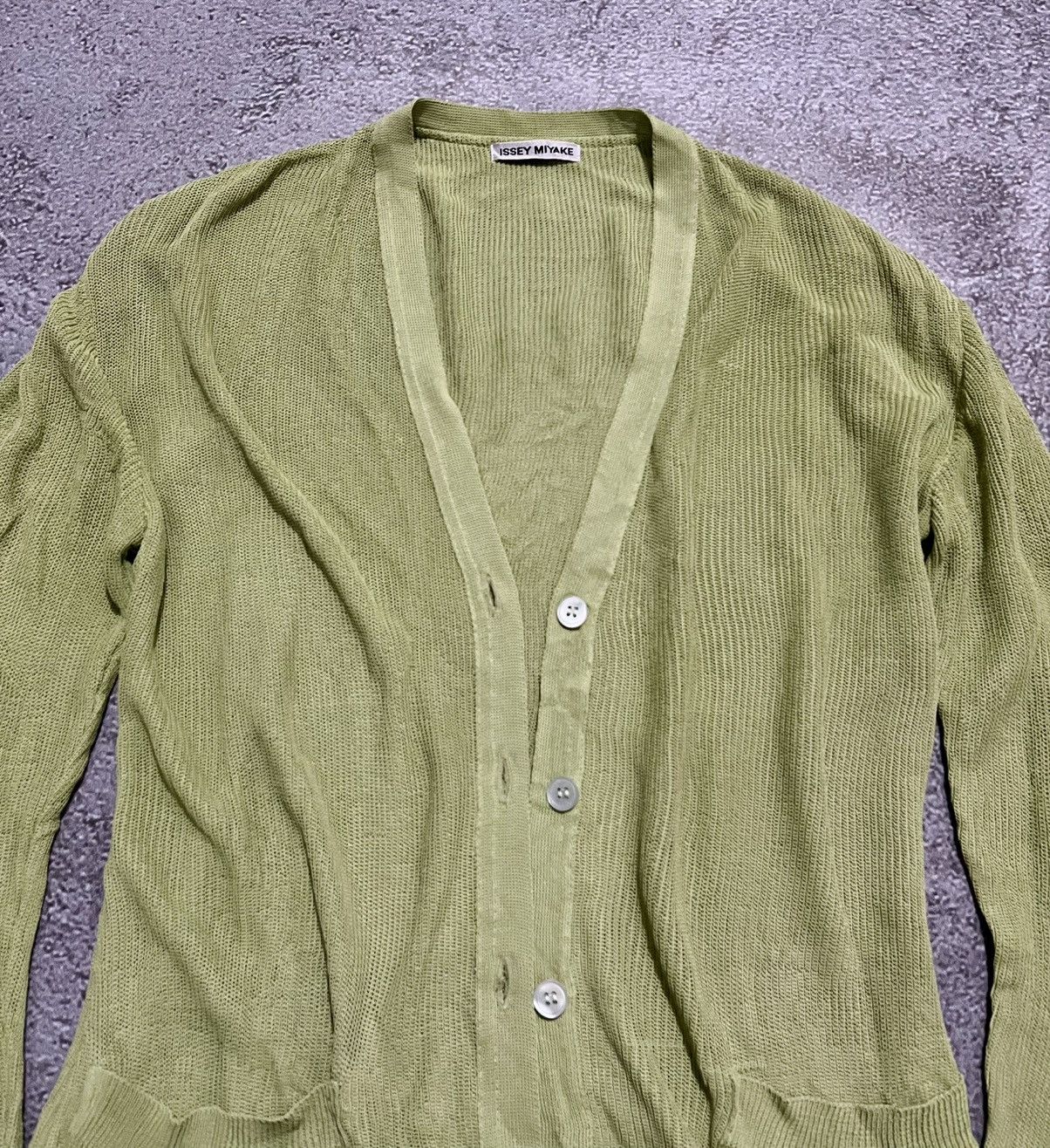 Issey Miyake Rare Issey Miyake Cardigan Bright Dark Green Size M / US 6-8 / IT 42-44 - 3 Thumbnail