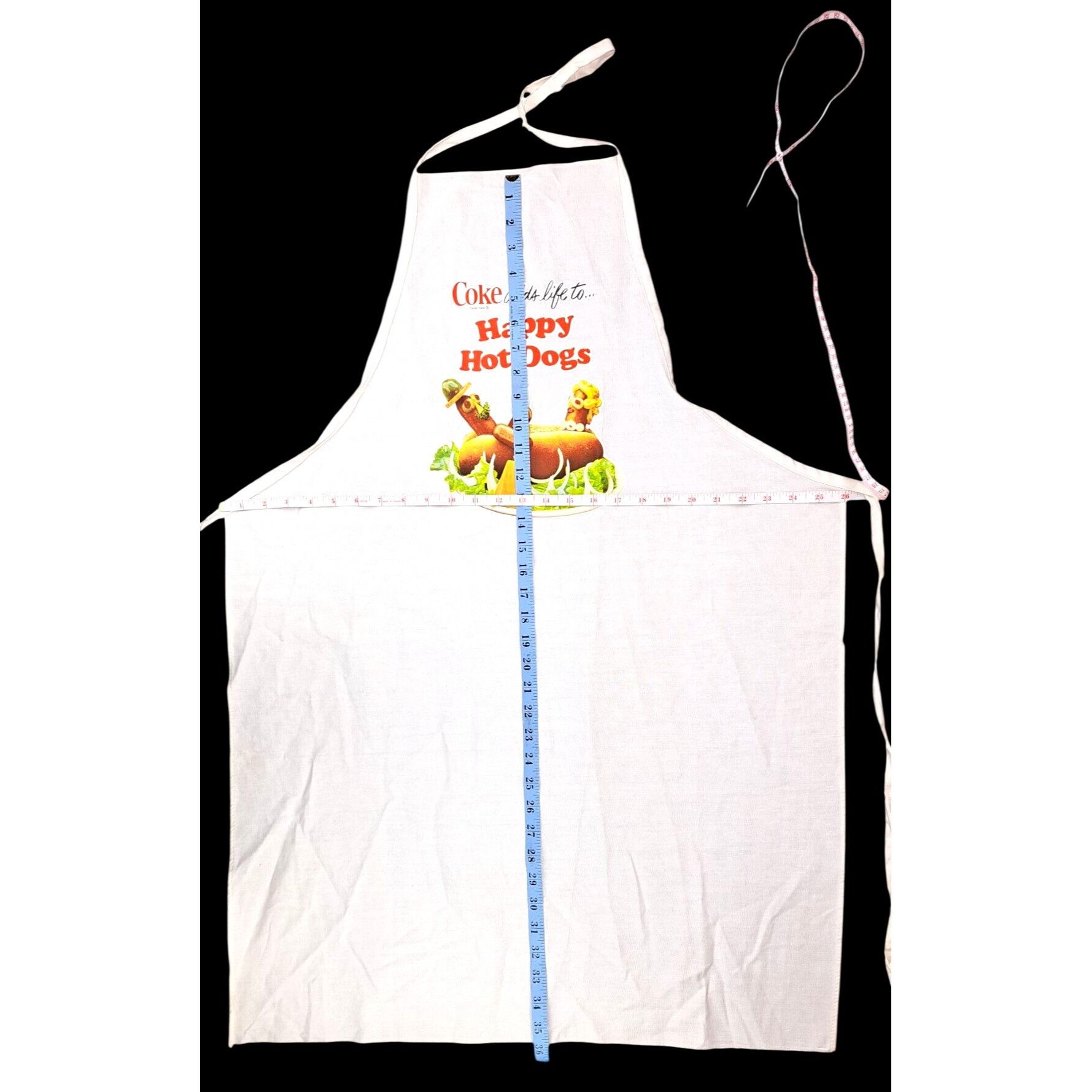 Coca Cola Vintage Coca-Cola Coke Happy Hot Dogs White Apron Graphic Size ONE SIZE - 5 Thumbnail