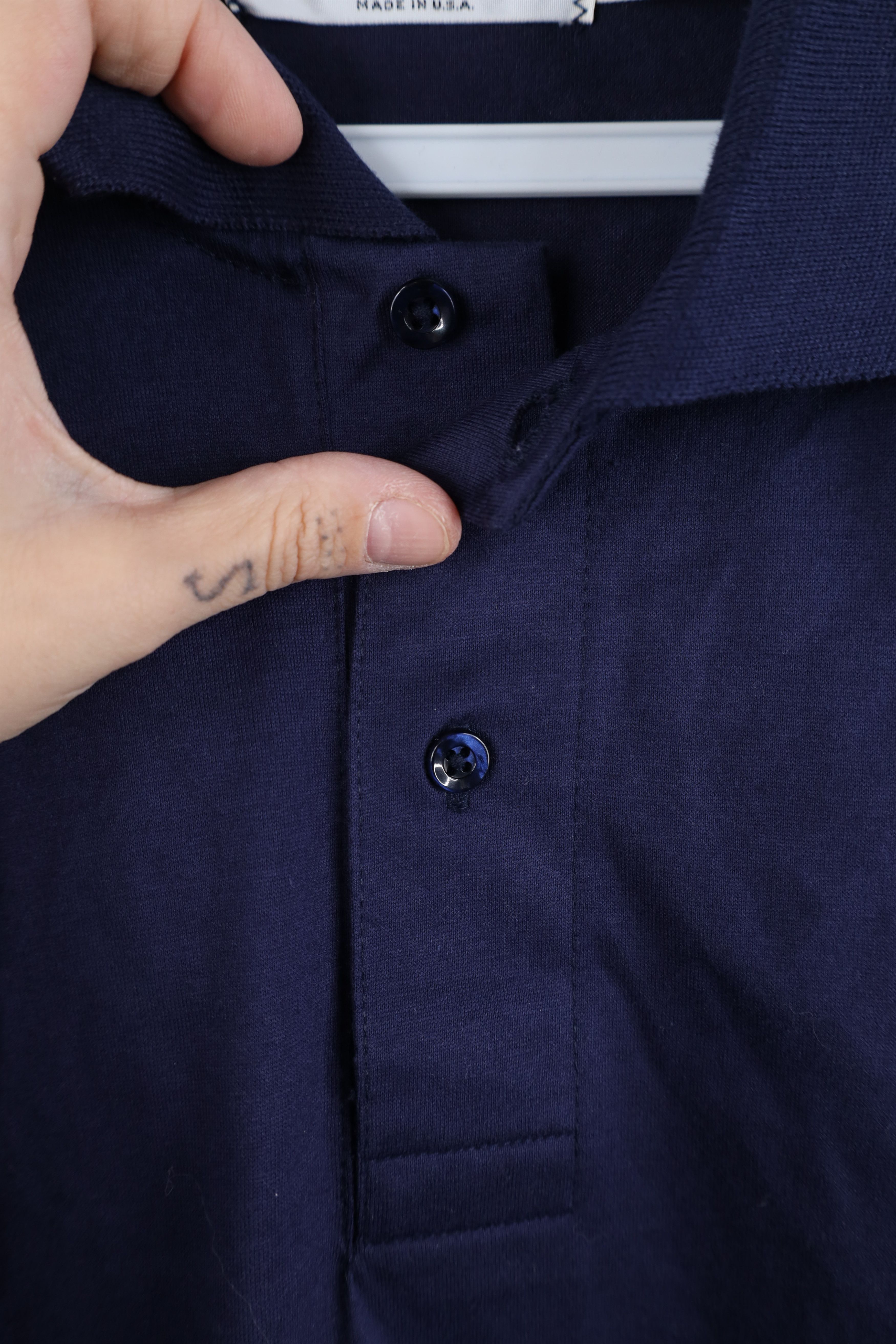Vintage Vintage 70s Streetwear Collared Golf Polo Shirt Blue USA Size US L / EU 52-54 / 3 - 8 Thumbnail