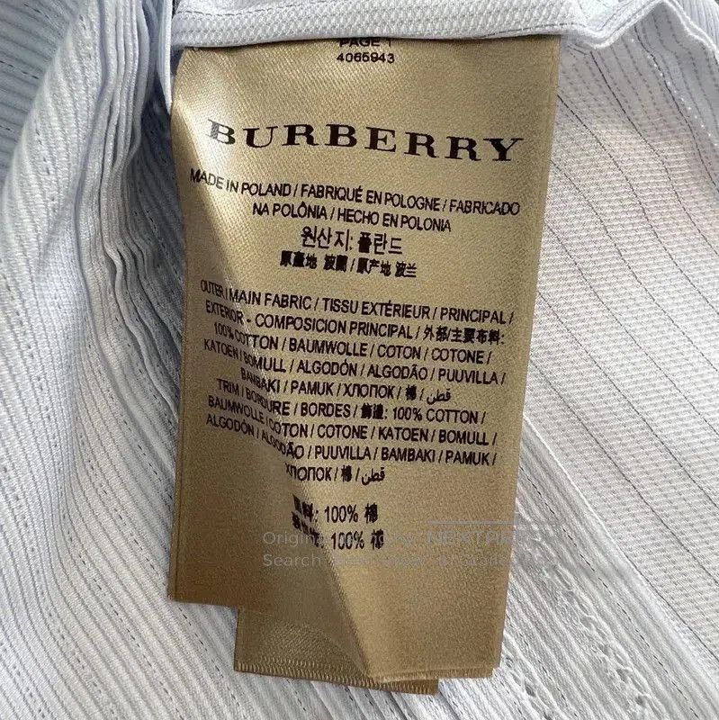 Burberry Burberry Light Blue Cotton Long Sleeve Shirt. Size XS / US 0-2 / IT 36-38 - 4 Thumbnail