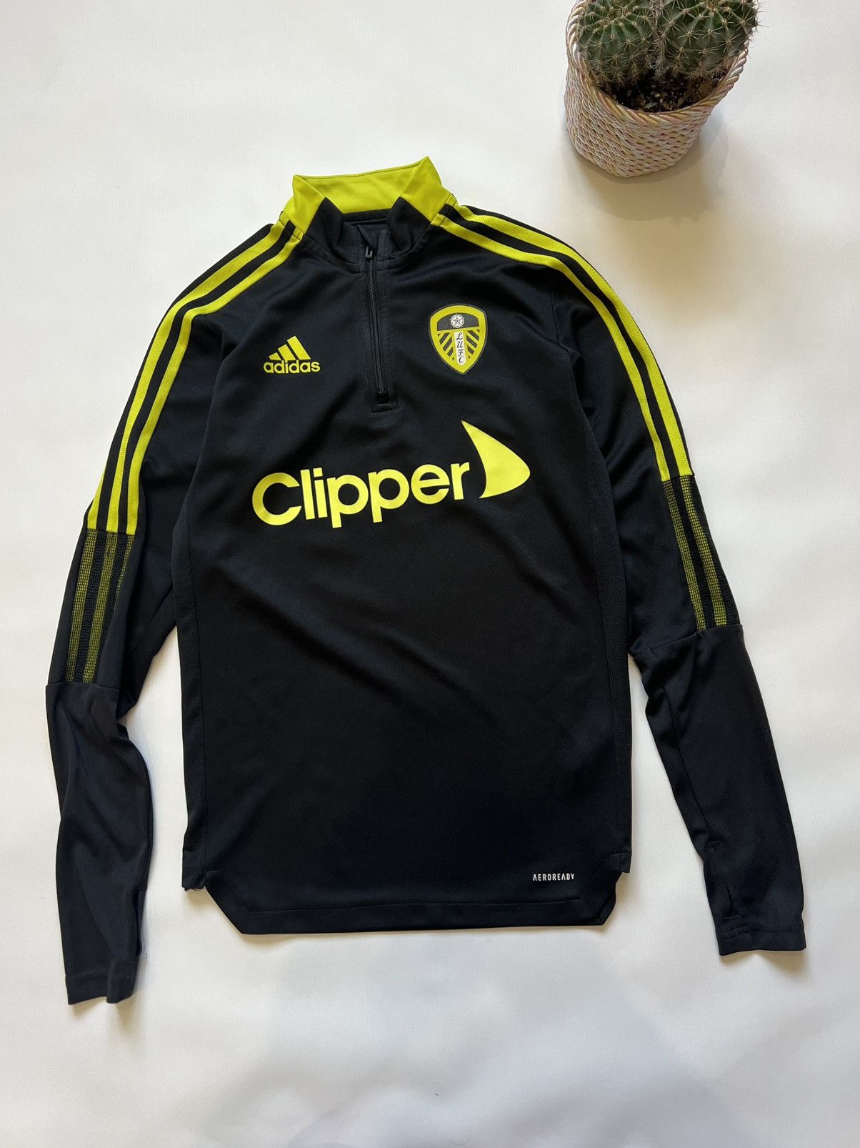 Adidas Leeds United Adidas Training Sweatshirt Zip Soccer Size US XS / EU 42 / 0 - 1 Thumbnail