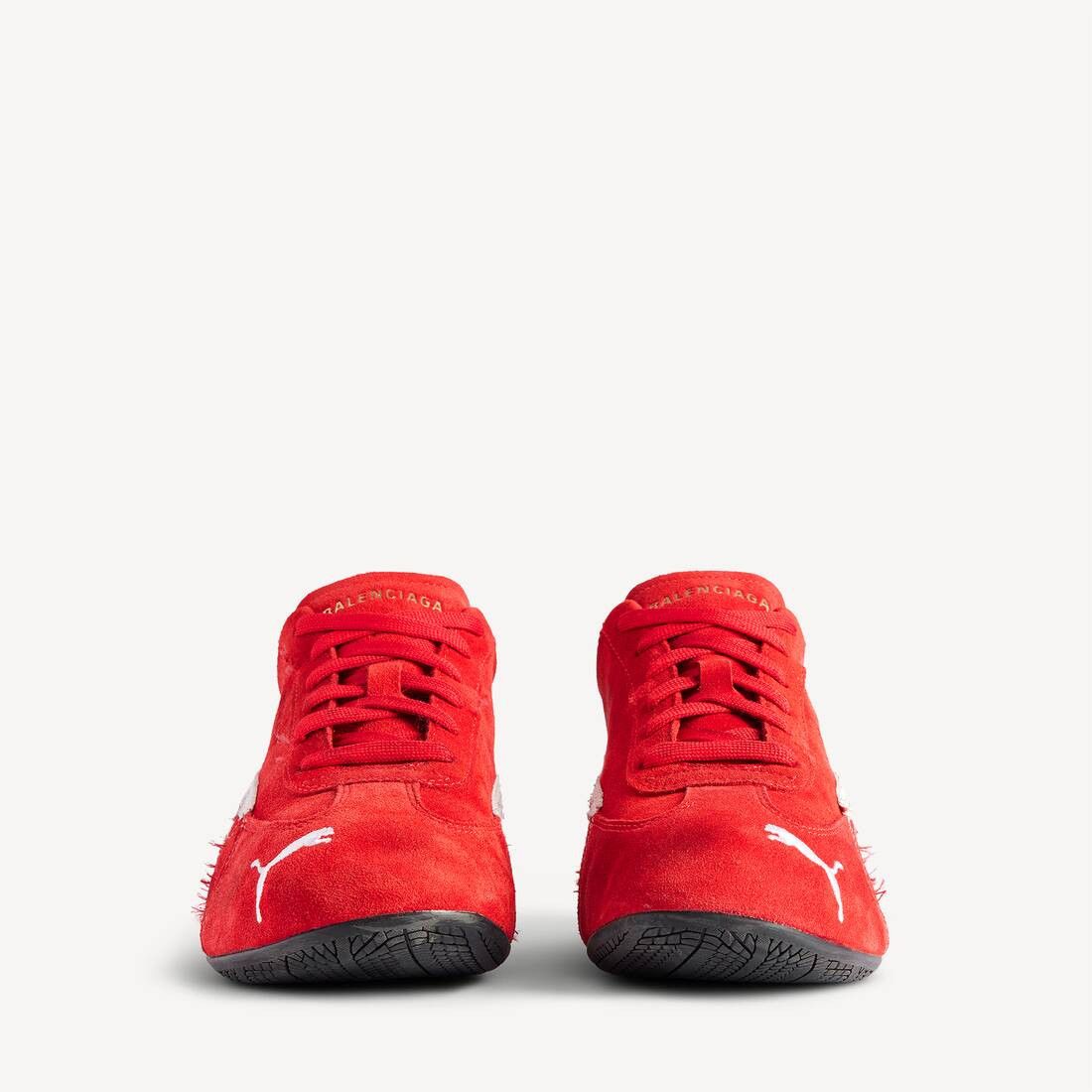 Balenciaga × Puma o1w1db10326 Speedcat Suede Sneakers in Red/White Size US 6 / EU 39 - 3 Thumbnail