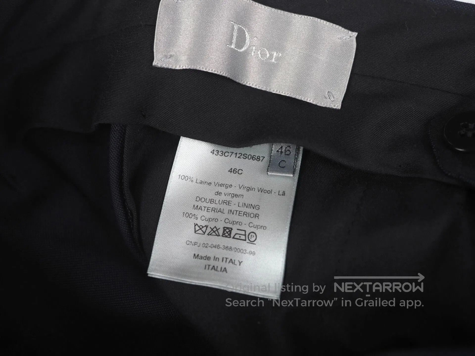 Dior Dior Navy Side Stripe Trousers 46C. Size US 36 / EU 52 - 6 Thumbnail