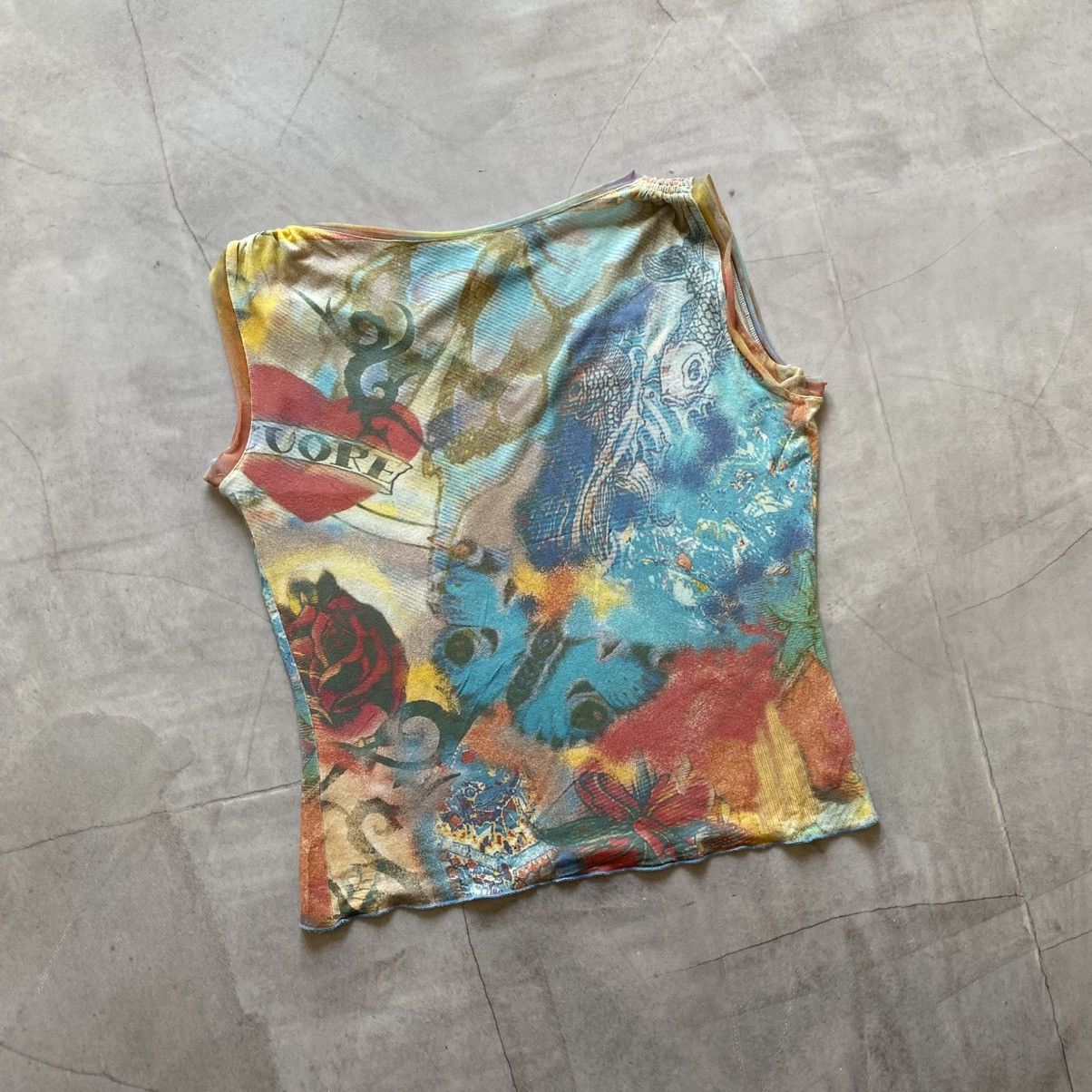 Ed Hardy Y2K Style Ed Hardy Tank Top Heart Hysteric Glamour Vibe Size M / US 6-8 / IT 42-44 - 6 Thumbnail