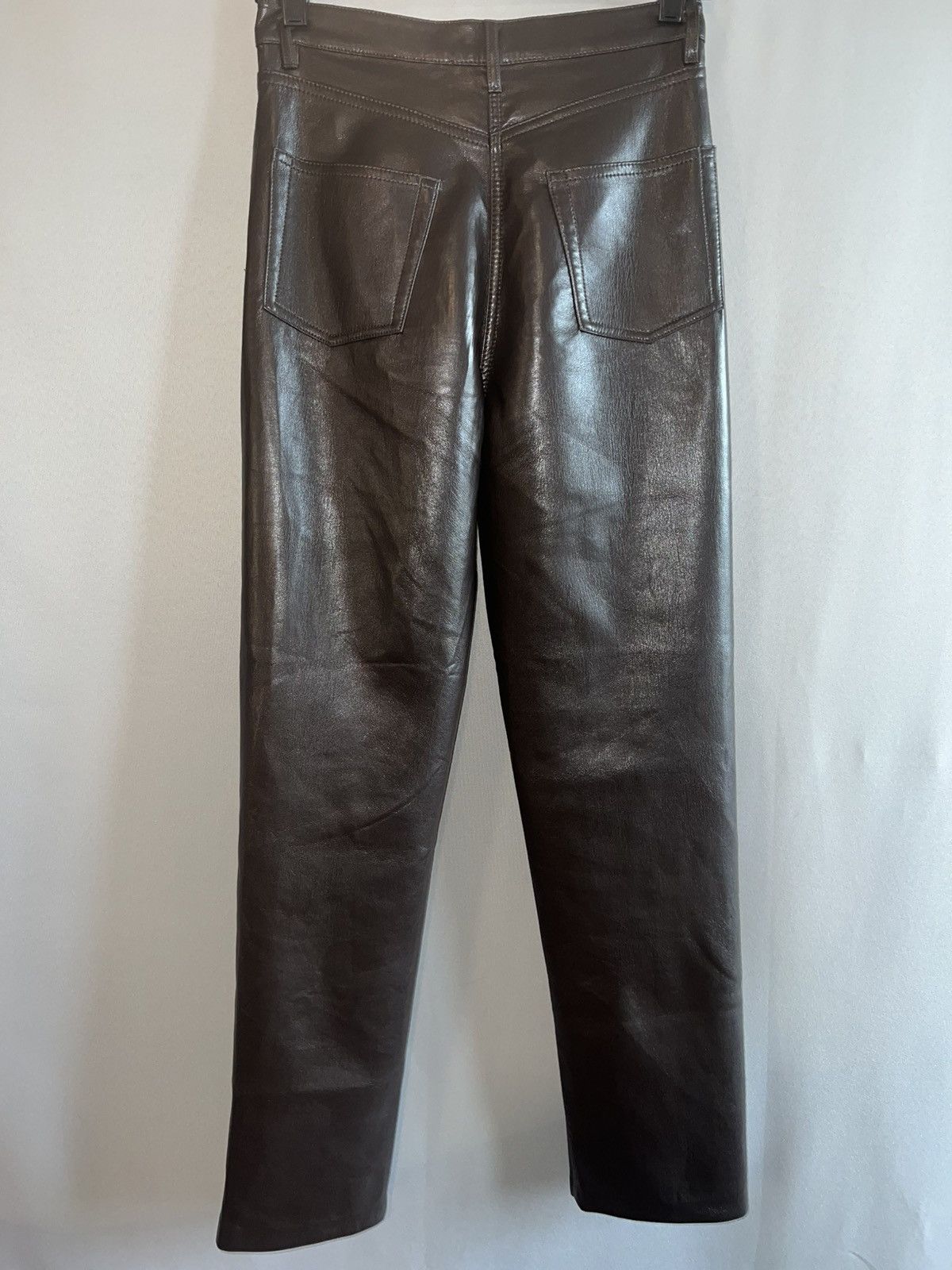 Aritzia Wilfred Aritzia Melina Vegan Leather Pants Brown - 4 Size 27" / US 4 / IT 40 - 2 Thumbnail