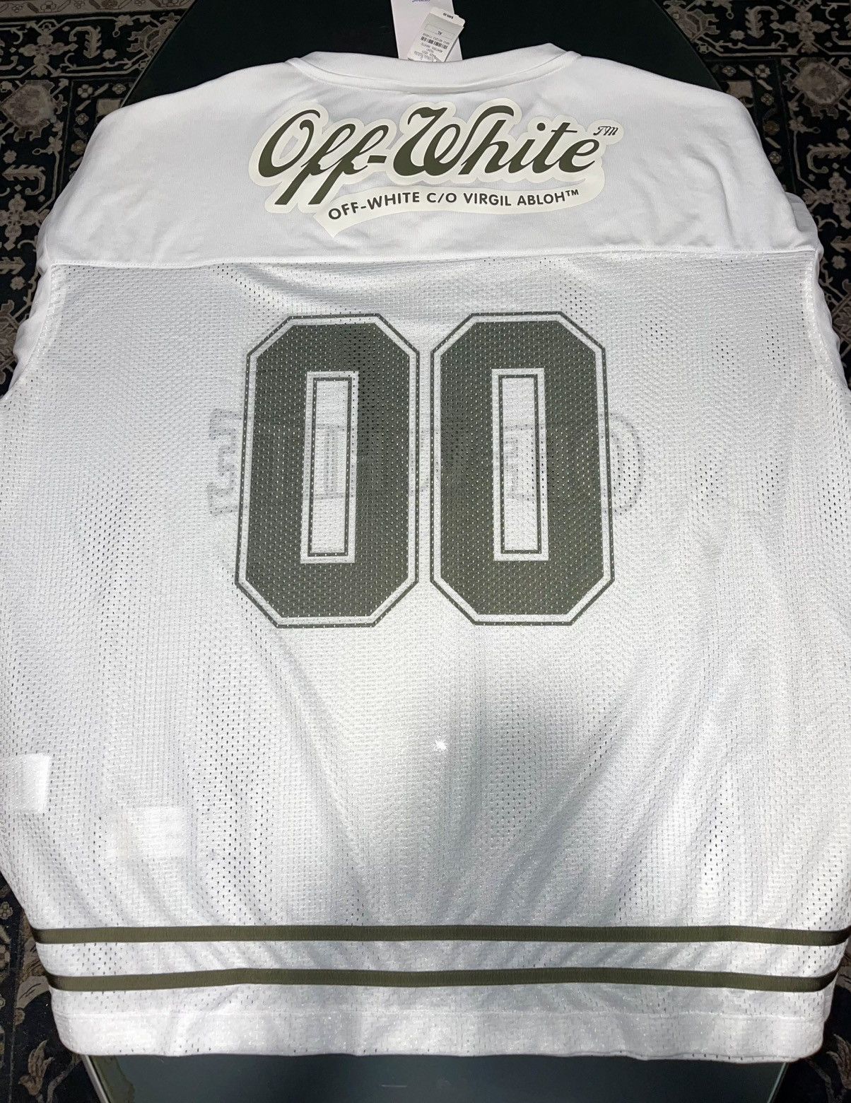 Off-White Off-White White and Gray Mesh Jersey Size US XL / EU 56 / 4 - 6 Thumbnail