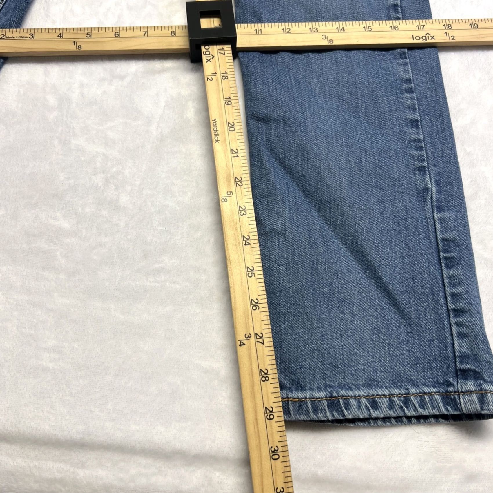 Levi's Levi’s 514 Jeans Men 30x29 Blue Medium Wash Straight Fit Denim Classic Rise Mid Zip Button Size US 30 / EU 46 - 7 Thumbnail
