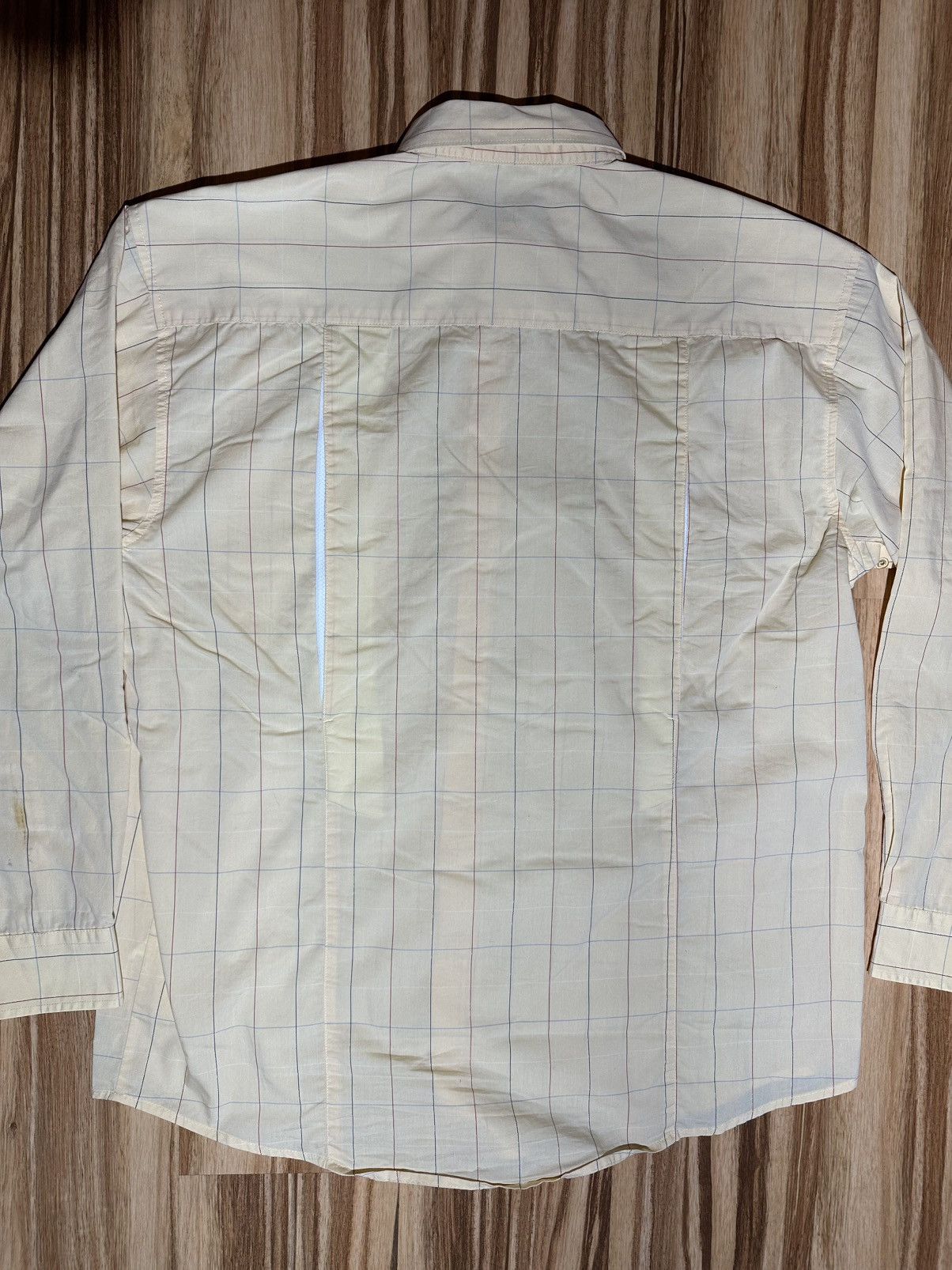 Wrangler Wrangler Twenty X Men's Cream Checkered Shirt Size US L / EU 52-54 / 3 - 8 Thumbnail
