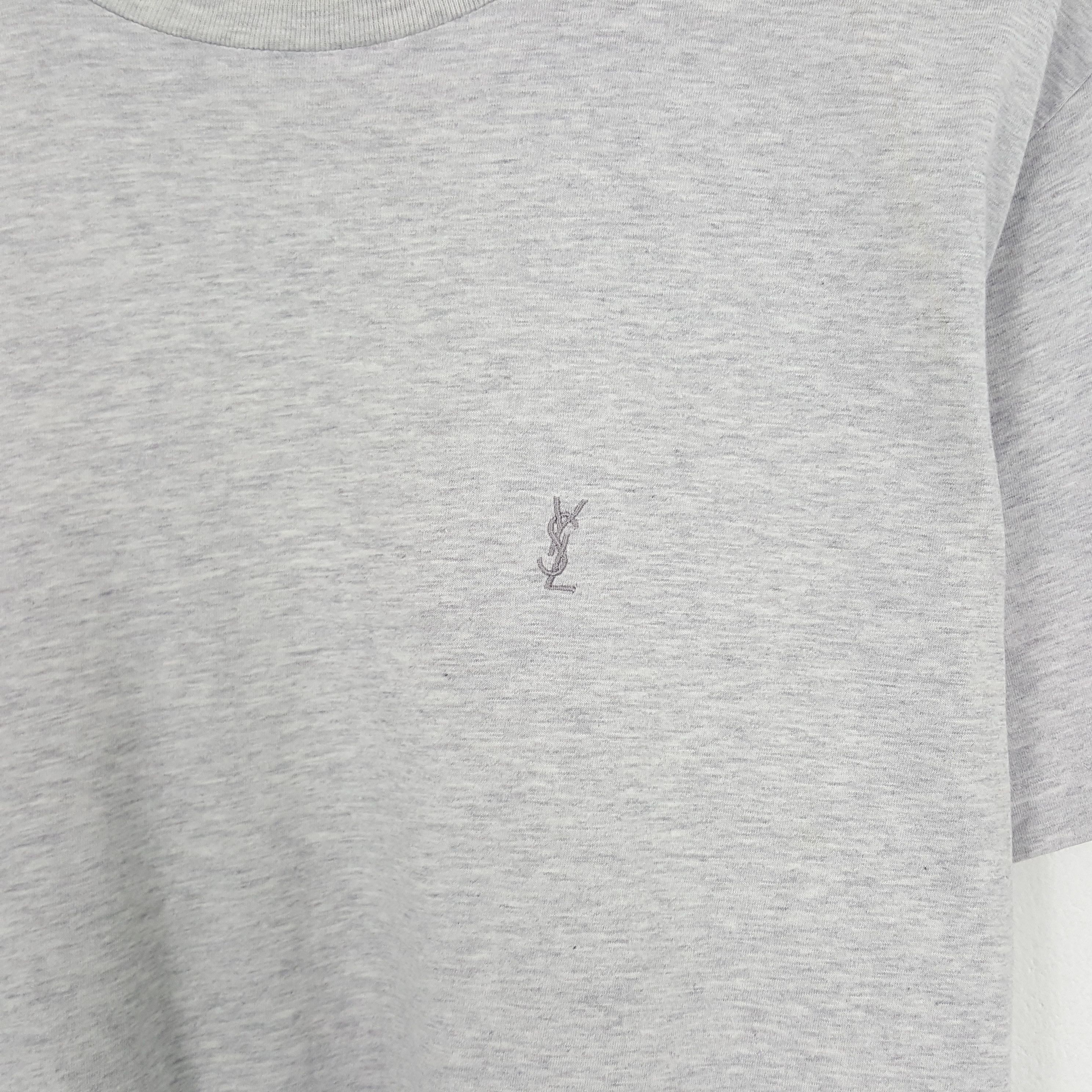 Vintage × Yves Saint Laurent Vintage Yves Saint Laurent Embroidery Logo Tshirt Size US M / EU 48-50 / 2 - 2 Thumbnail