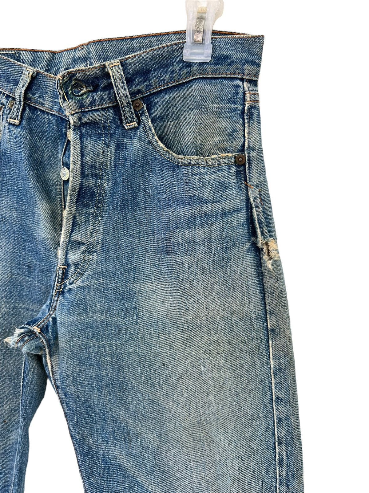 Levi's Trashed Vintage 70s Levi’s 501 Big E #6 Denim Redline Jeans Size US 30 / EU 46 - 10 Thumbnail