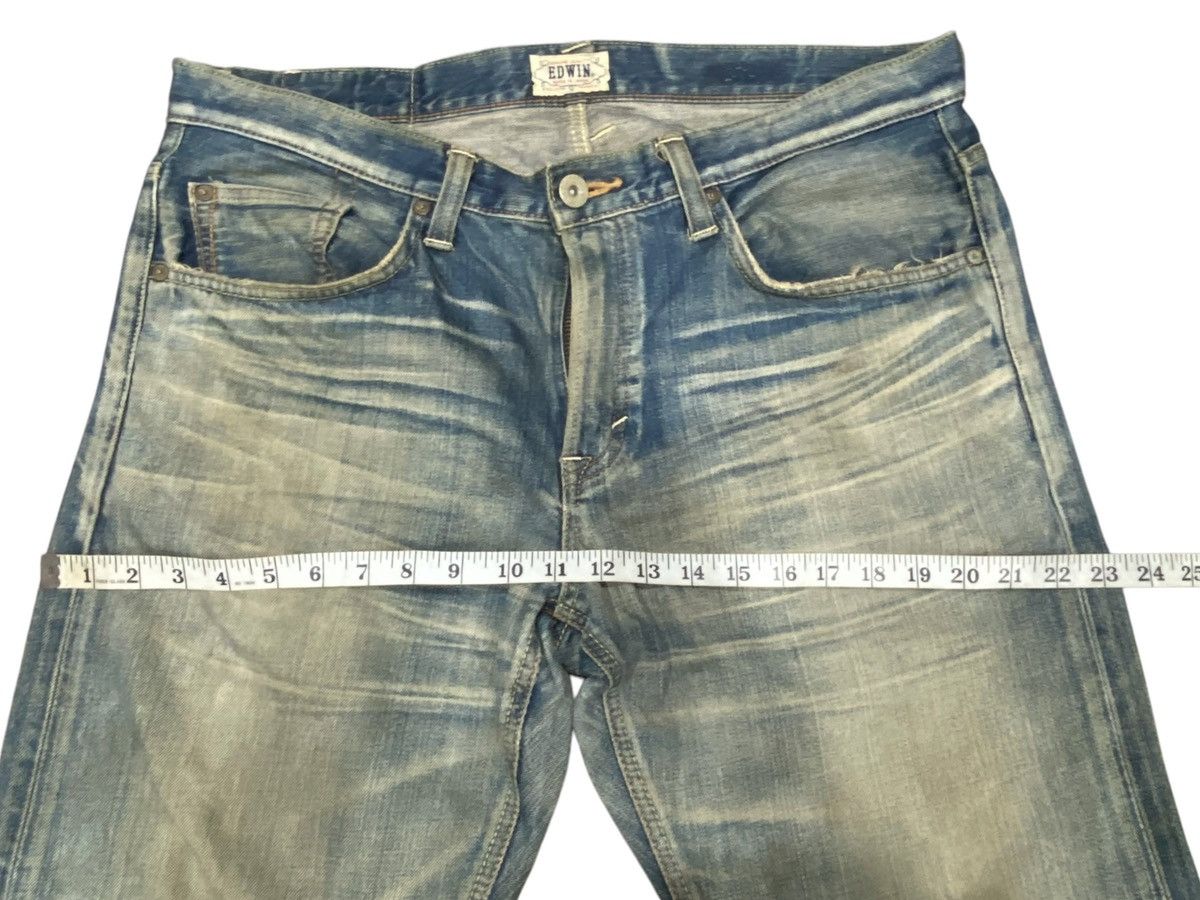 Edwin Vintage EDWIN Distressed Blue Jeans Size US 39 - 22 Thumbnail