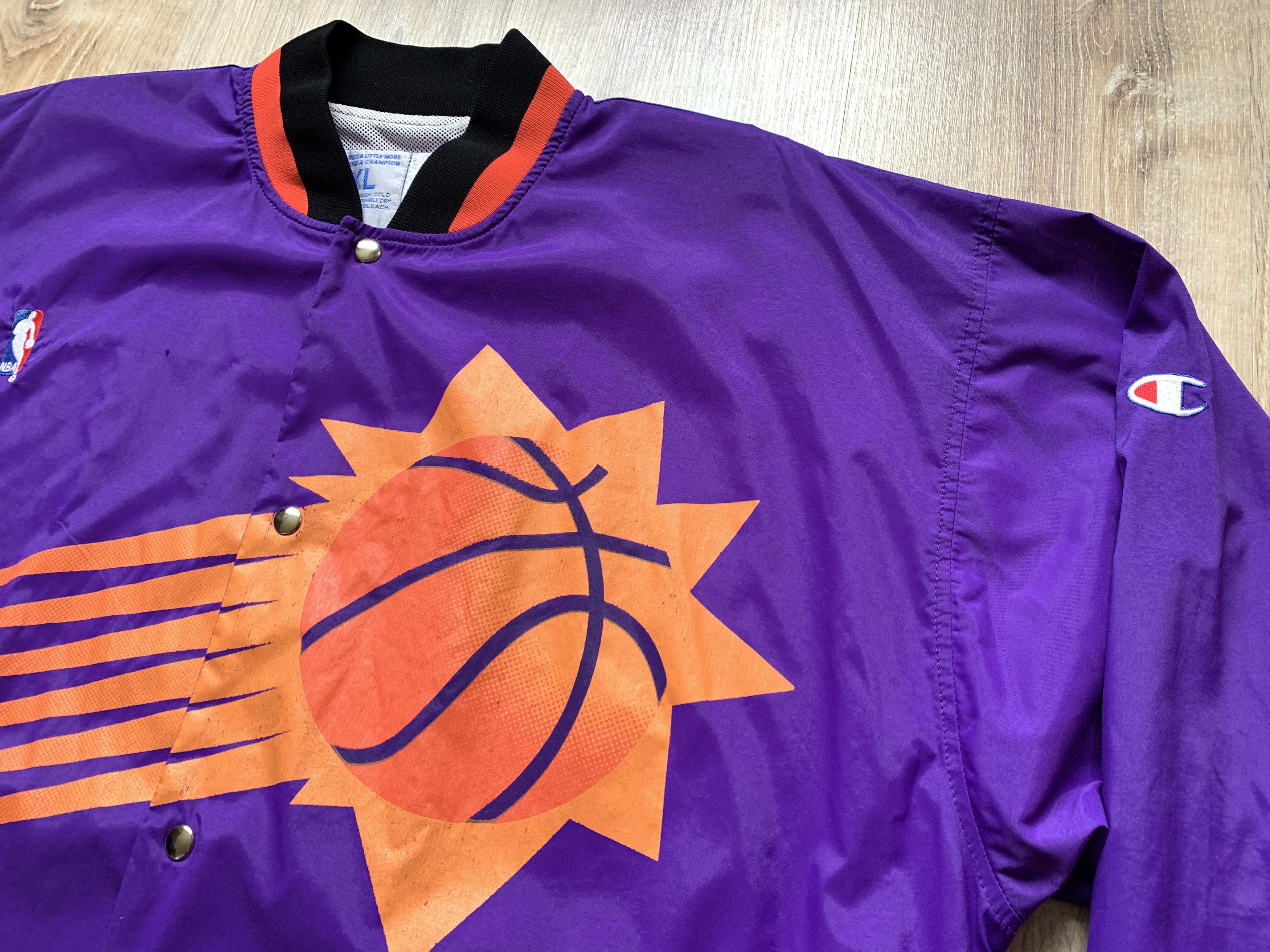 Champion × NBA × Vintage Rare Original 90s NBA Phoenix Suns Coat Bomber Size US XL / EU 56 / 4 - 4 Thumbnail