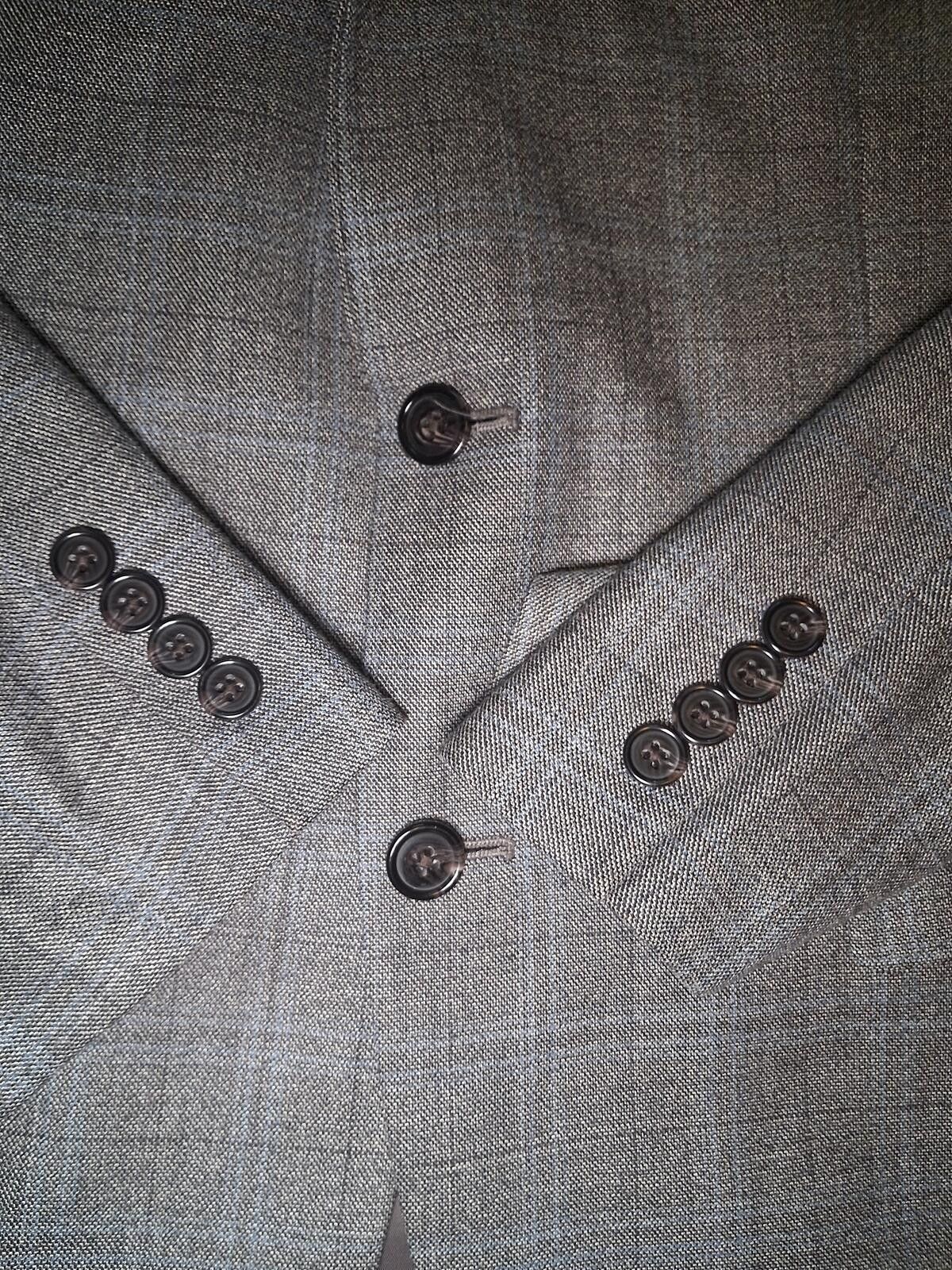 Polo Ralph Lauren Ralph Lauren Sport Coat Mens 40R Gray Plaid Sharkskin Silk Size 40R - 7 Thumbnail
