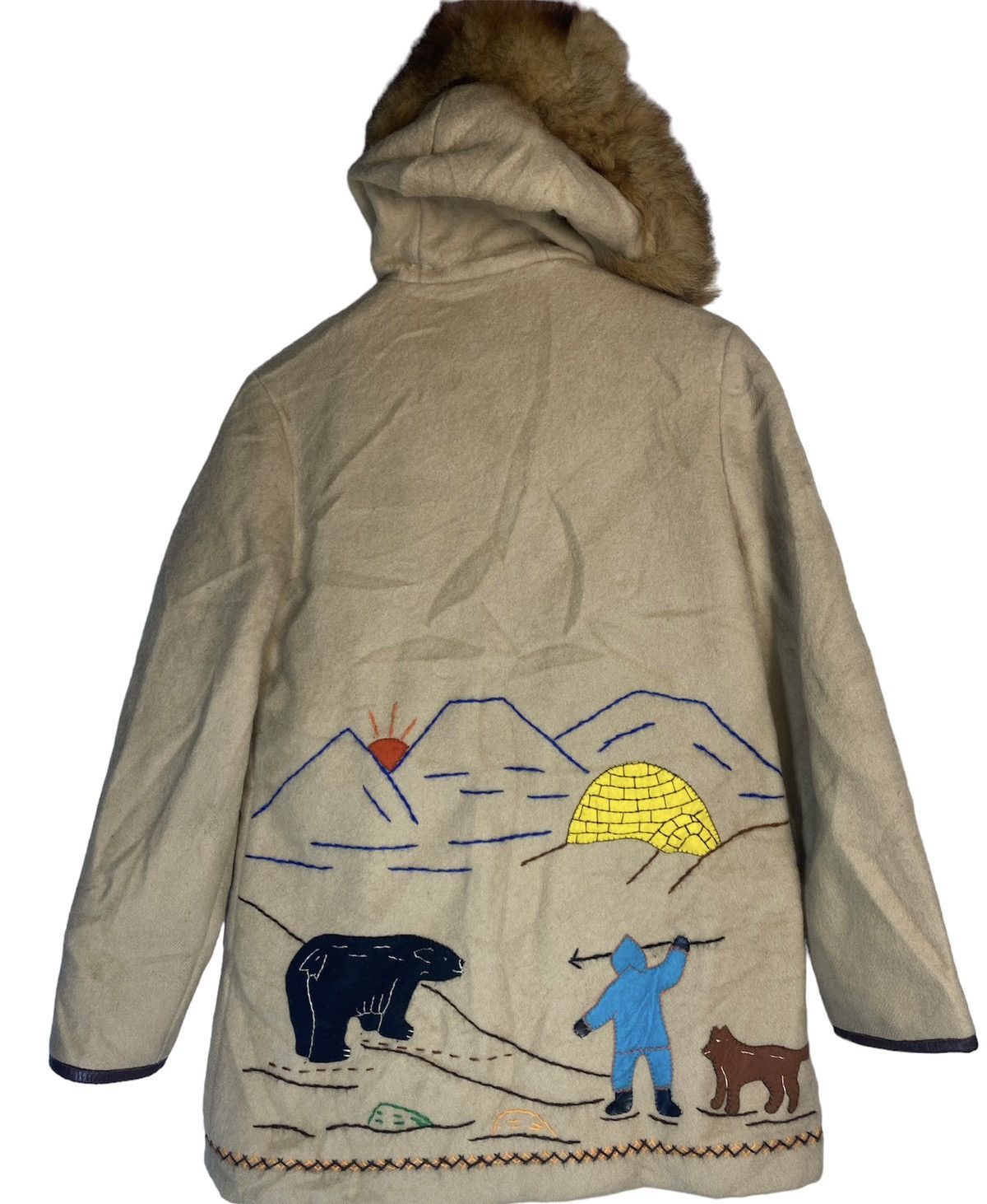 If Six Was Nine VINTAGE JAMES BAY MFG. INC. ARCTIC SCENE WOOL PARKA Size M / US 6-8 / IT 42-44 - 2 Thumbnail