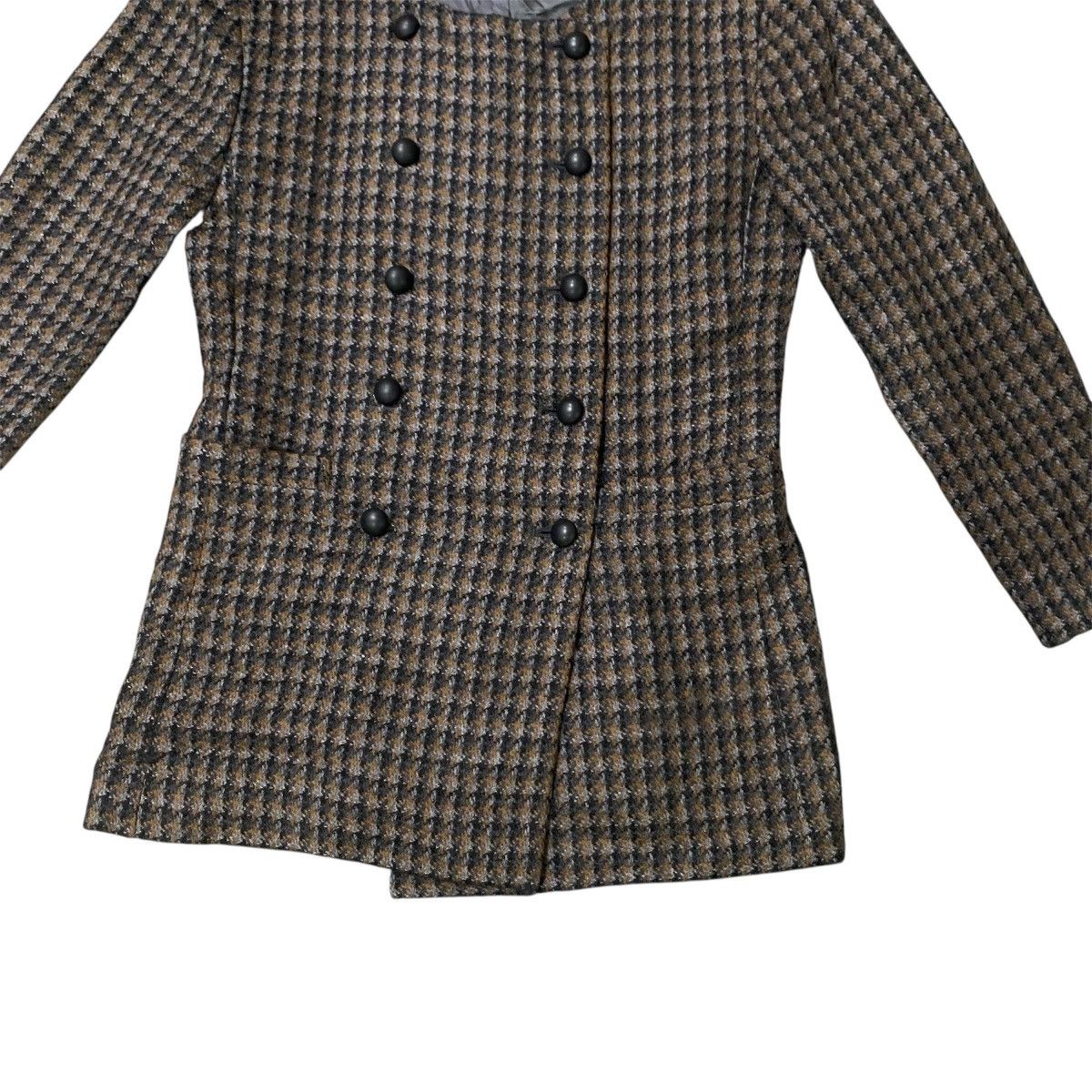 Balenciaga Balenciaga Houndstooth Double Breasted Wool Jacket Size S / US 4 / IT 40 - 5 Thumbnail
