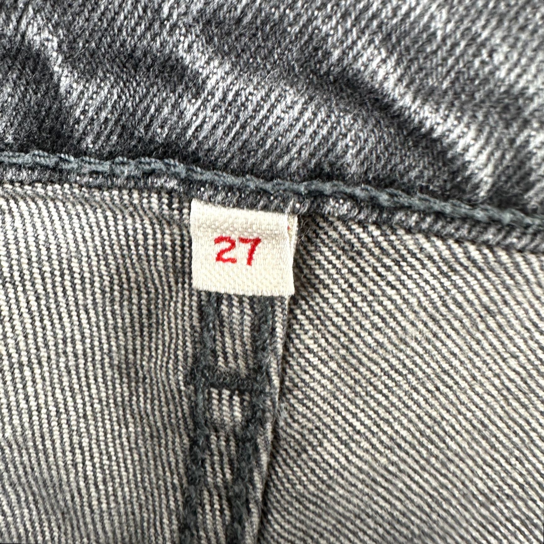 Levi's Levi's 501 Jeans Womens 27x27 Black Regular Fit 5-Pocket Denim Button Fly Straight Leg Dark Wash Men/Womens Size 27" / US 4 / IT 40 - 4 Thumbnail