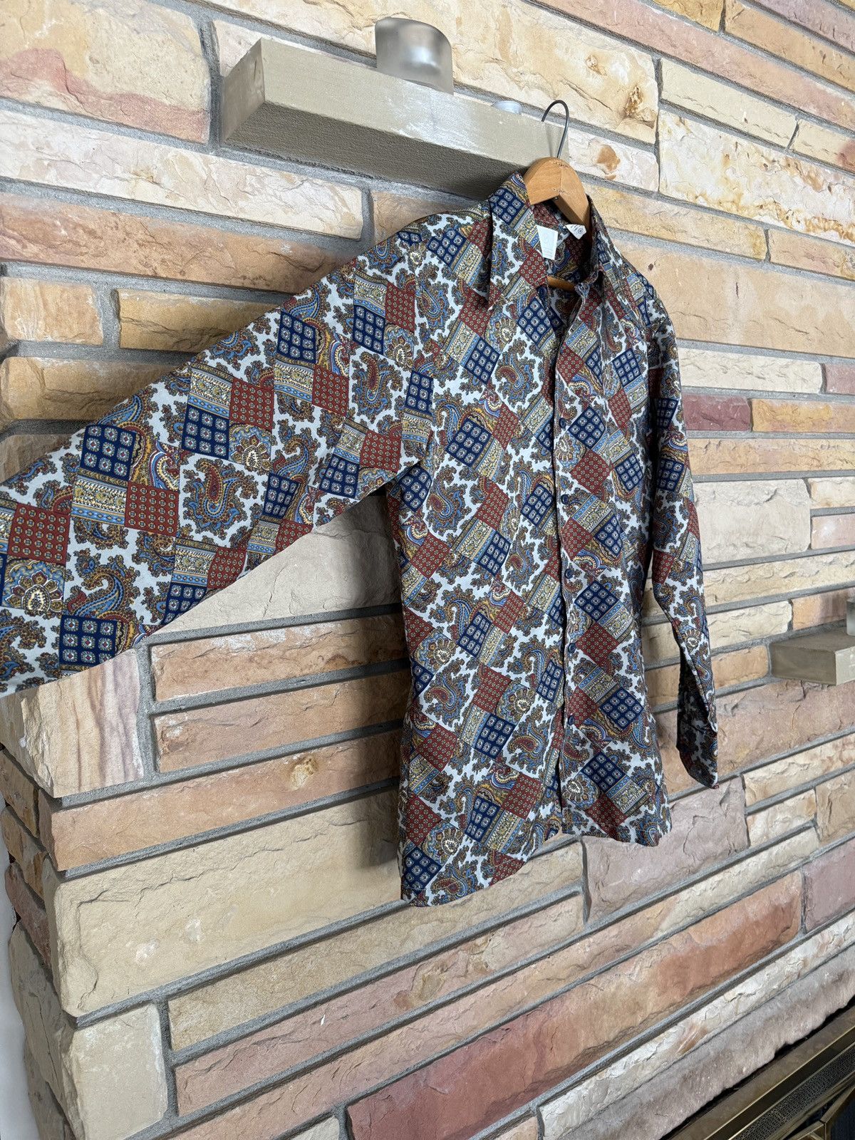 Vintage Vintage 70s Paisley Print Button Up Shirt Western Rockabilly Size US M / EU 48-50 / 2 - 6 Thumbnail