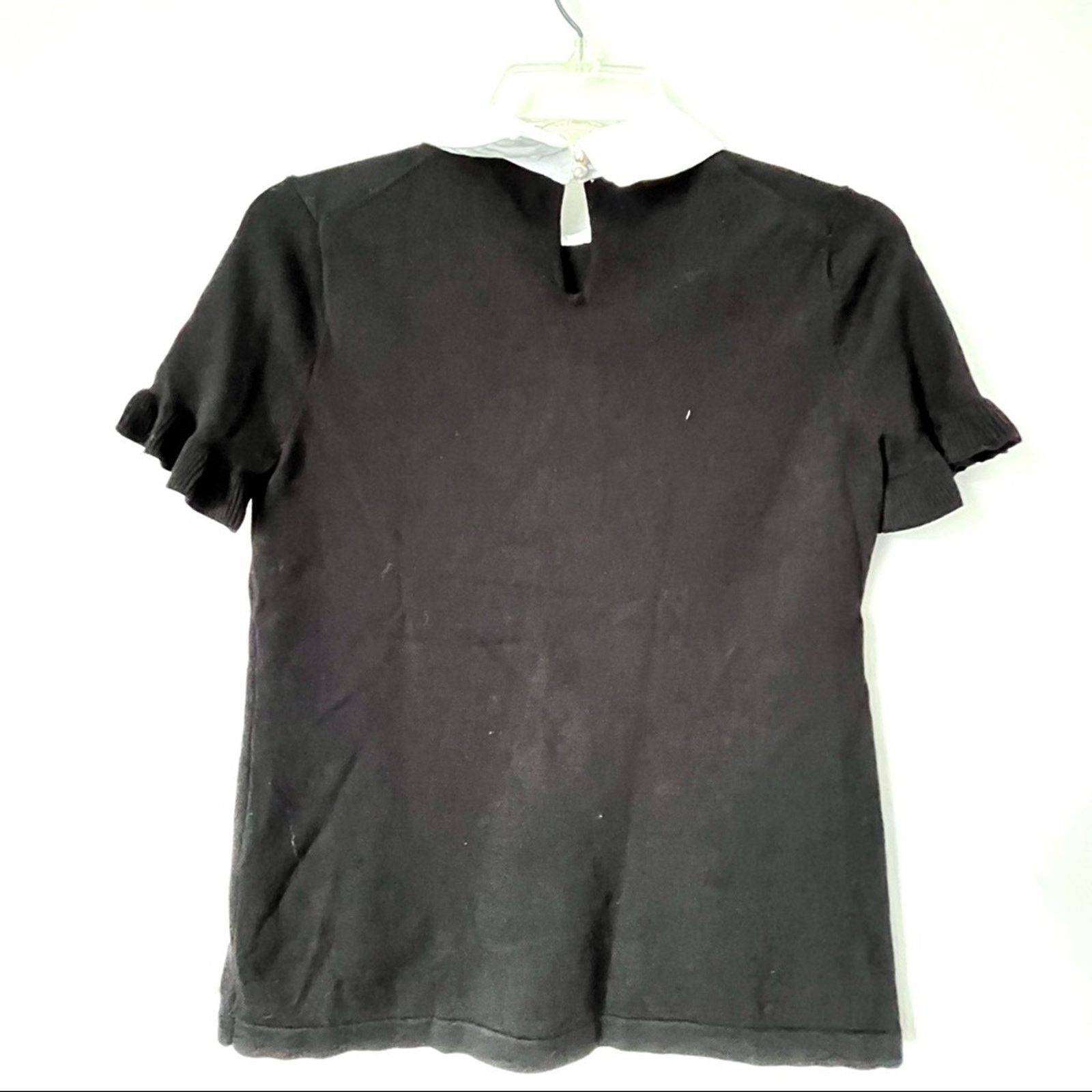 Karl Lagerfeld Karl Lagerfeld black knit pearl detail sweater size XS Size XS / US 0-2 / IT 36-38 - 4 Thumbnail
