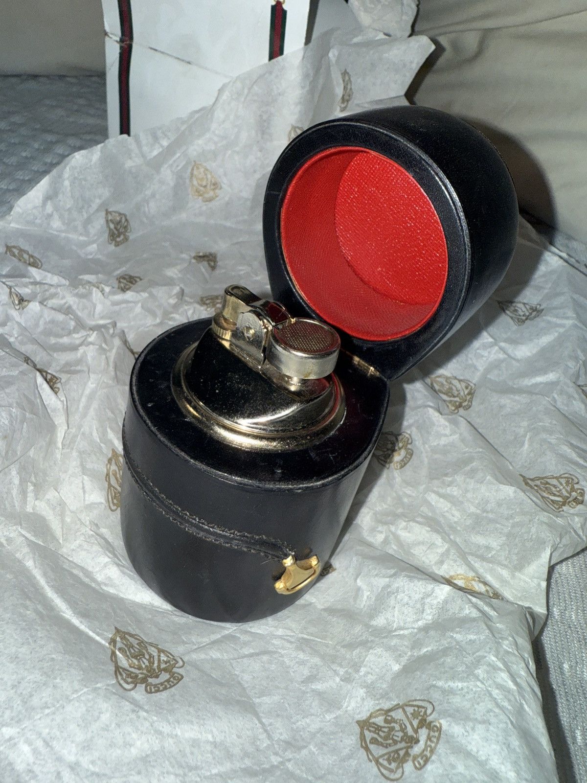 Gucci Gucci 1970s-80s Desk Lighter - Leather Case - Original Box Size ONE SIZE - 14 Thumbnail