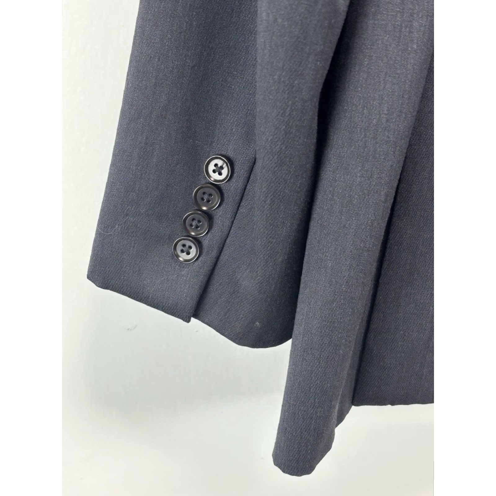 Donna Karan VINTAGE Donna Karan New York DKNY 44L gray charcoal Wool suit 2 Piece 37x30 Pants Mens Adult 90s Style Women? Size 36R - 5 Thumbnail