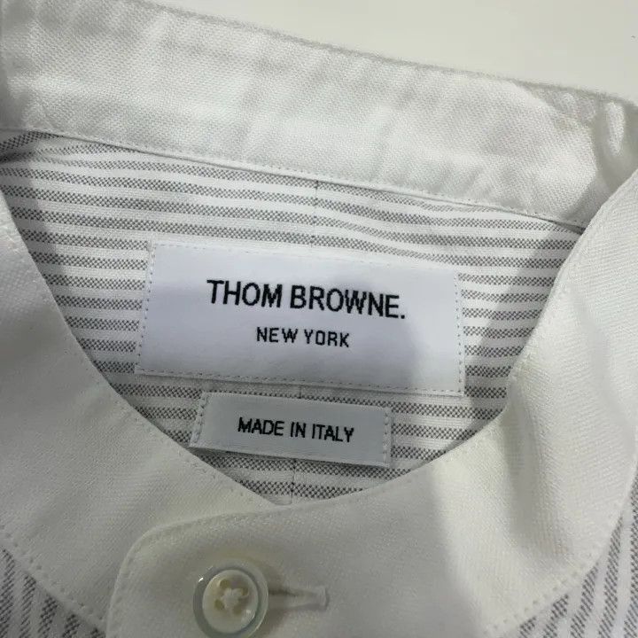 Thom Browne Thom Browne Casual Striped Short Sleeve Shirt -2507 Size US S / EU 44-46 / 1 - 6 Thumbnail