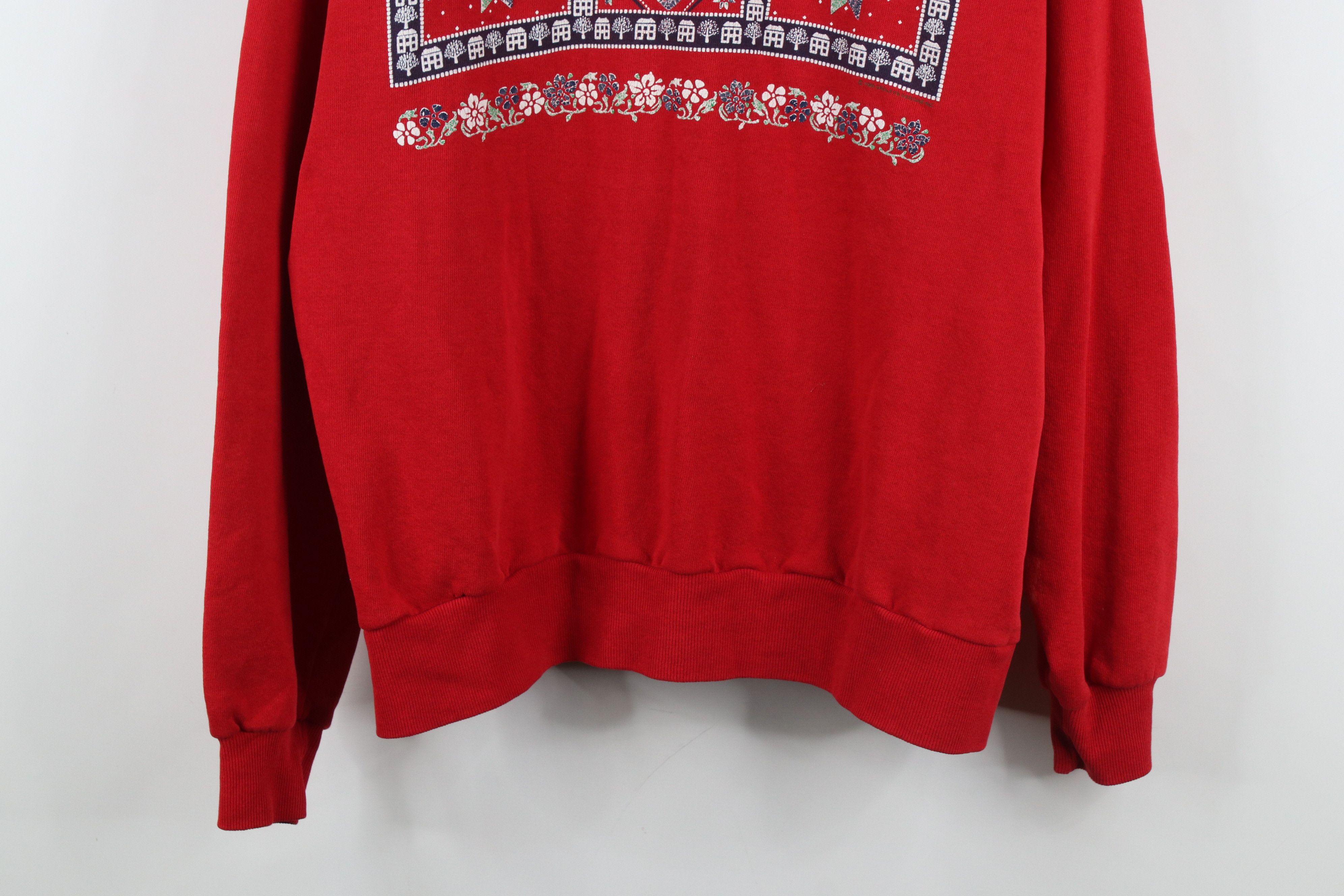 Vintage Vintage 90s Country Farmhouse Quilt Heart Sweatshirt USA Size L / US 10 / IT 46 - 3 Thumbnail