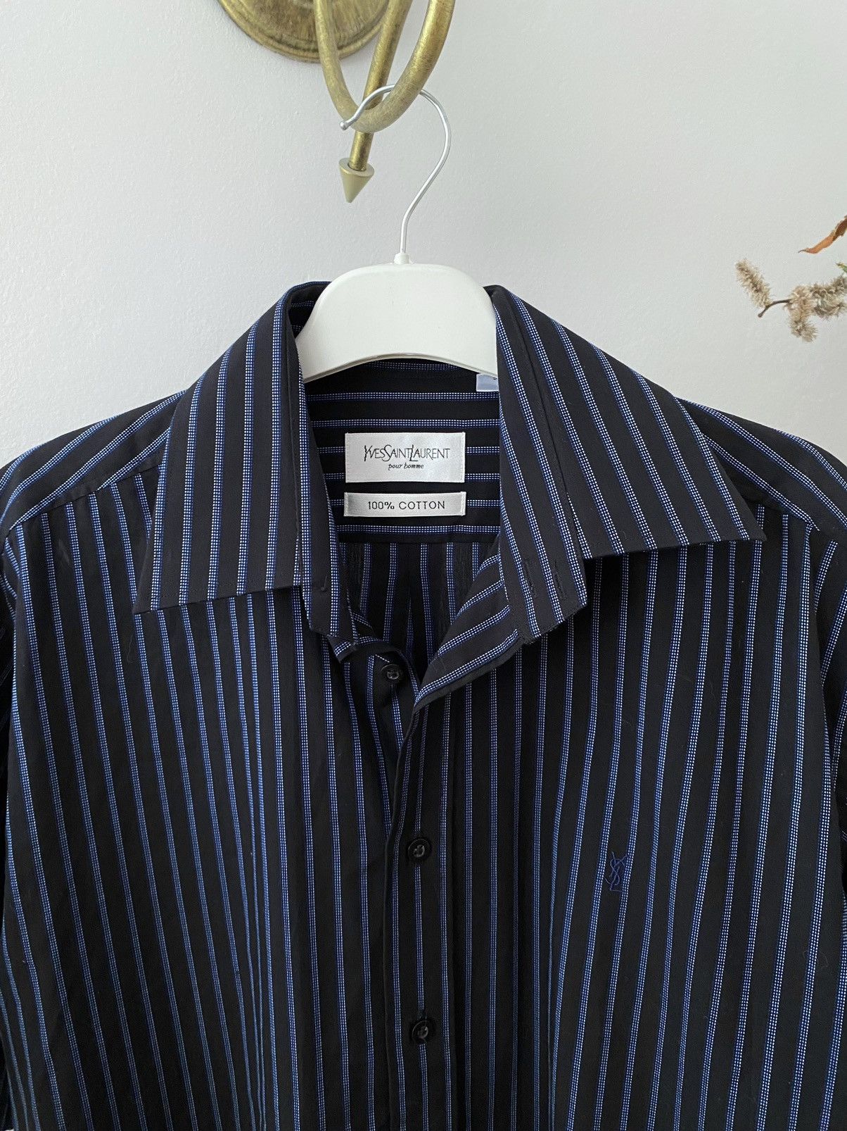 Yves Saint Laurent Vintage Yves Saint Laurent YSL Short Sleeve Button Up Shirt Size US M / EU 48-50 / 2 - 3 Thumbnail