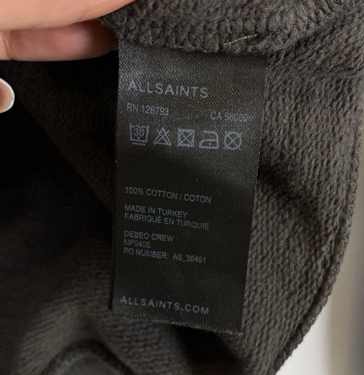 Allsaints Allsaints Debeo Crew Neck Sweatshirt Zip Logo Long Sleeve Size US L / EU 52-54 / 3 - 8 Thumbnail