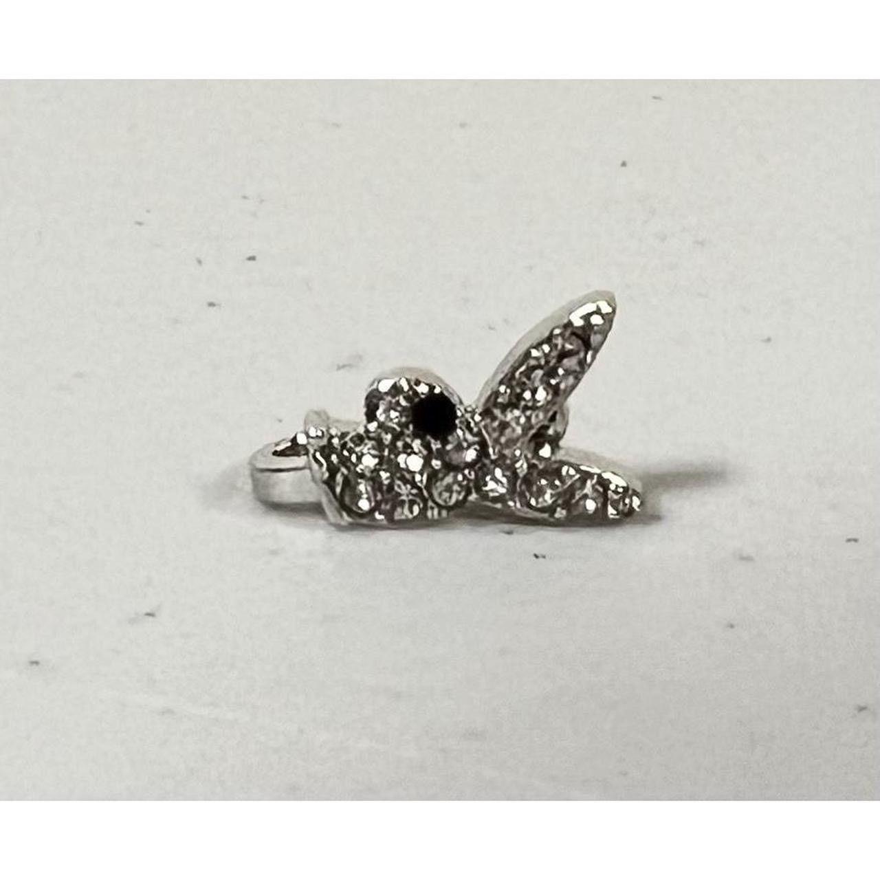 Jewelry × Playboi Carti × Playboy Playboy Silver Diamond Bunny Nose Clip Ring Earring Jewelry🖤 Size ONE SIZE - 2 Thumbnail