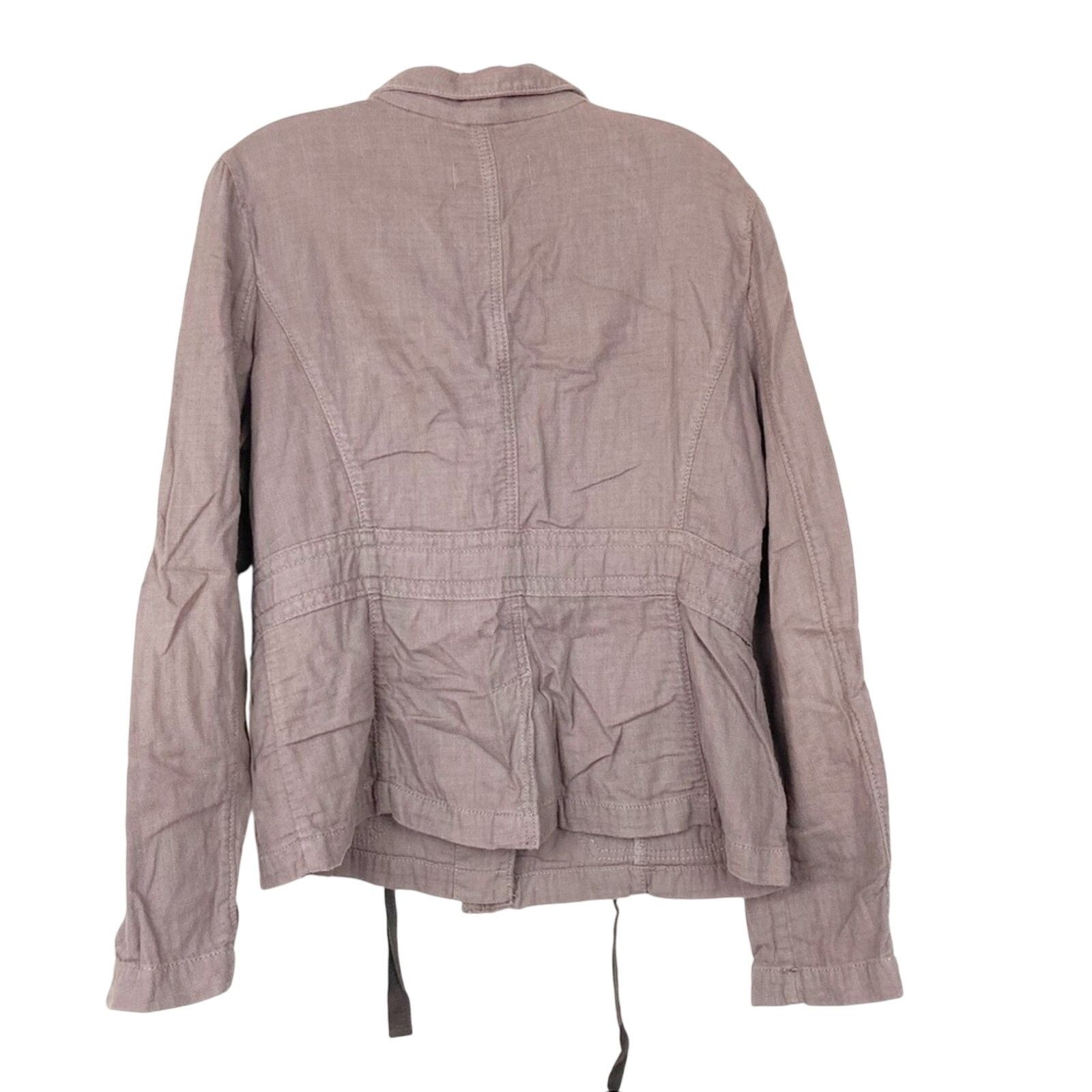 Loft LOFT Brown Button Down Tie Waist Jacket Sz S Size S / US 4 / IT 40 - 2 Thumbnail