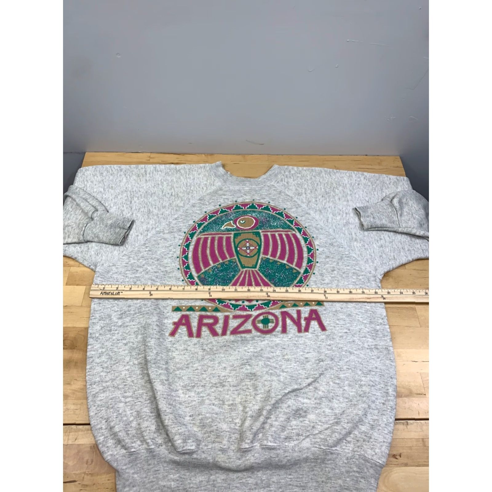 Vintage VINTAGE Arizona Sweatshirt Mens XL Gray Pullover Crew Neck Southwest 10558 Size US XL / EU 56 / 4 - 7 Thumbnail
