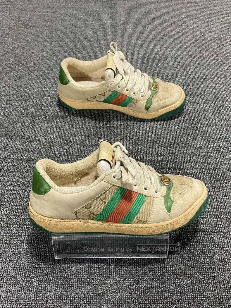 Gucci Classic Gucci Sneakers with Green and Red Stripes. Size US 11 / EU 44 - 3 Thumbnail