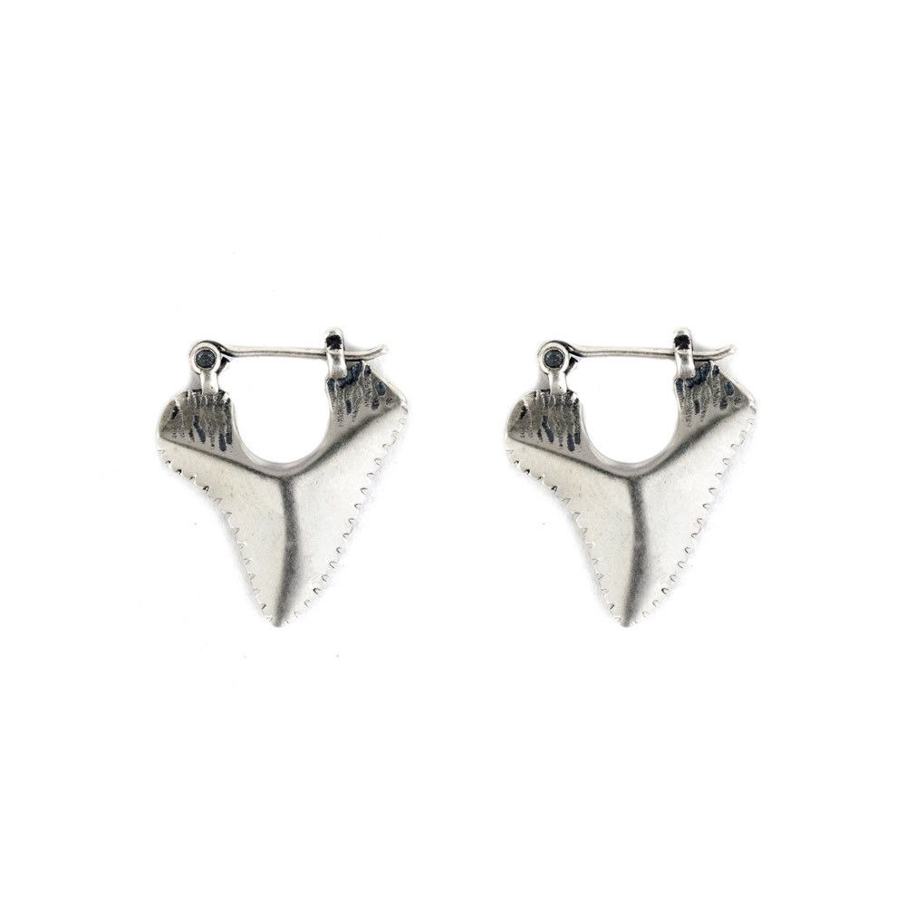 Jewelry Shark Vibe Earrings One Pairs Chrome Jewelry Size ONE SIZE - 5 Thumbnail