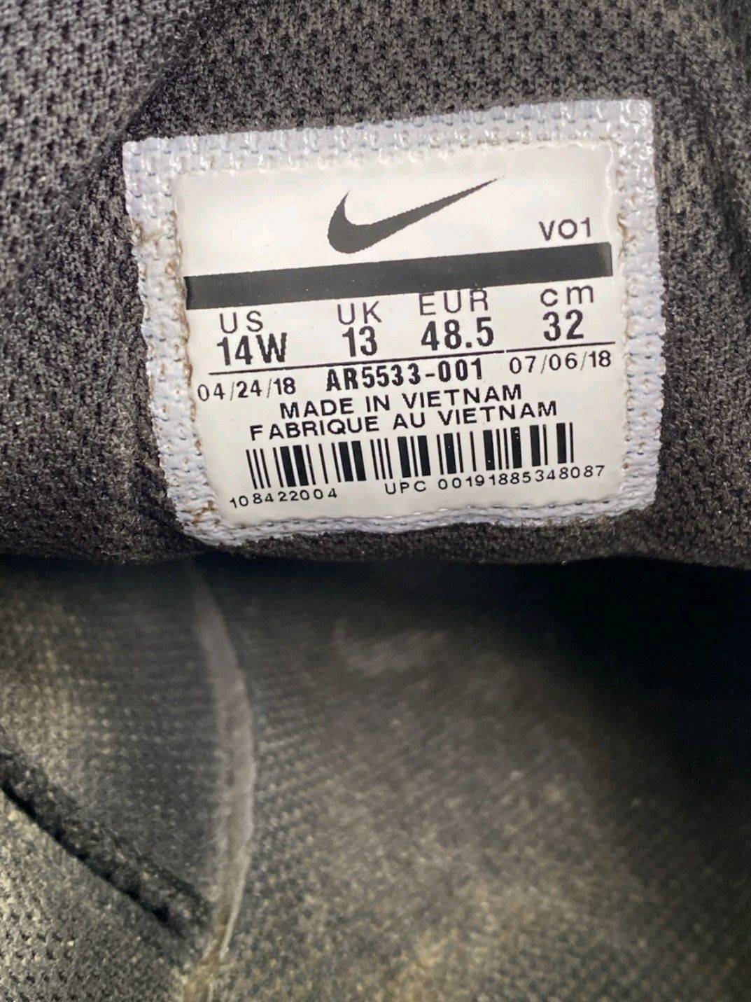 Nike Nike Varsity Complete Black Running Shoes Sneakers Size 14W Size US 12 / IT 42 - 7 Thumbnail