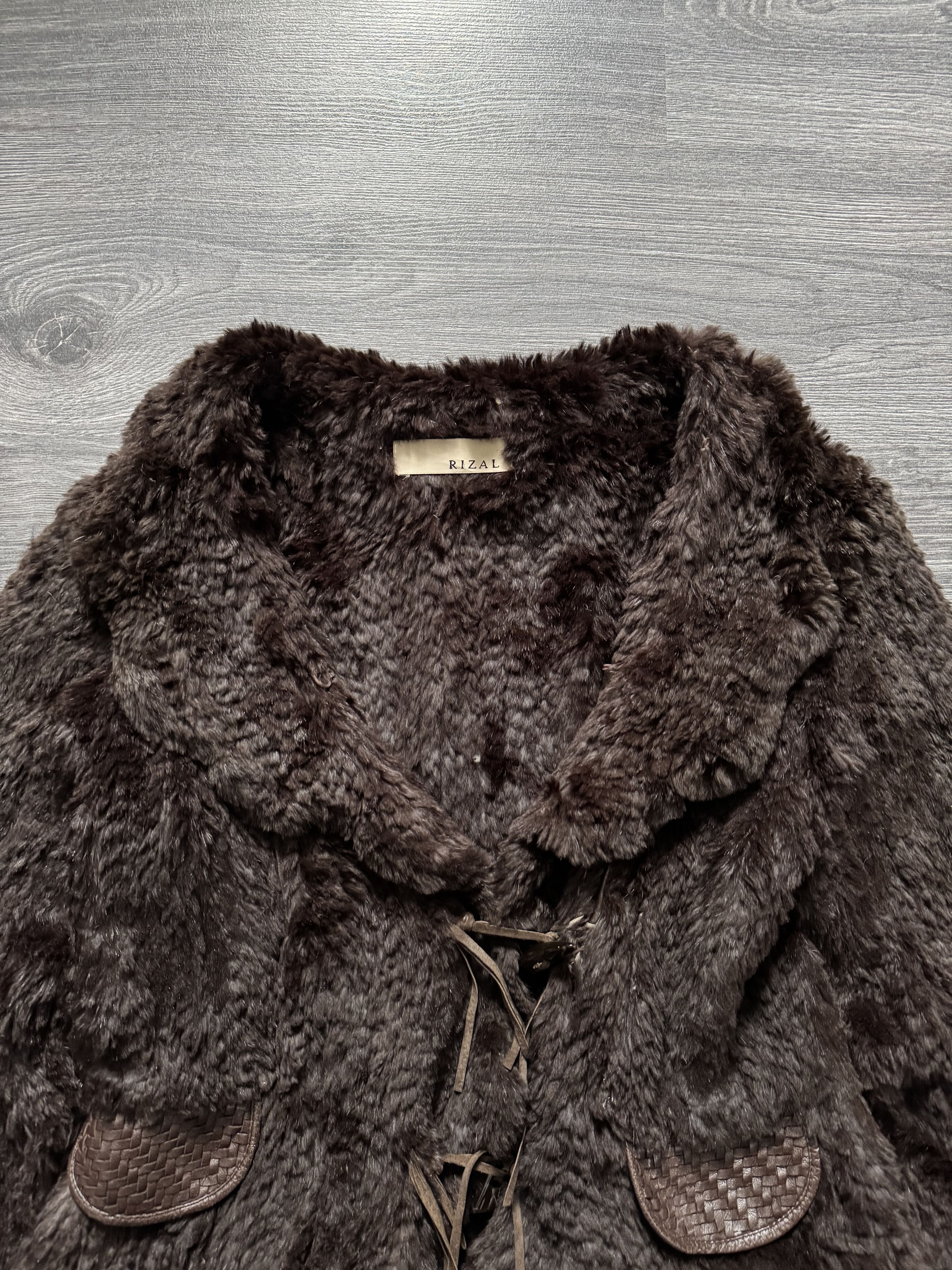 Japanese Brand Rizal Women's Real Fur and Leather Jacket Brown Luxury Coat Size M / US 6-8 / IT 42-44 - 5 Thumbnail