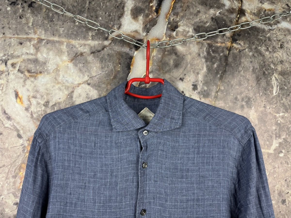 Pal Zileri Pal Zileri Linen Button Up Shirt Men’s Blue Long Sleeve Size US M / EU 48-50 / 2 - 2 Thumbnail