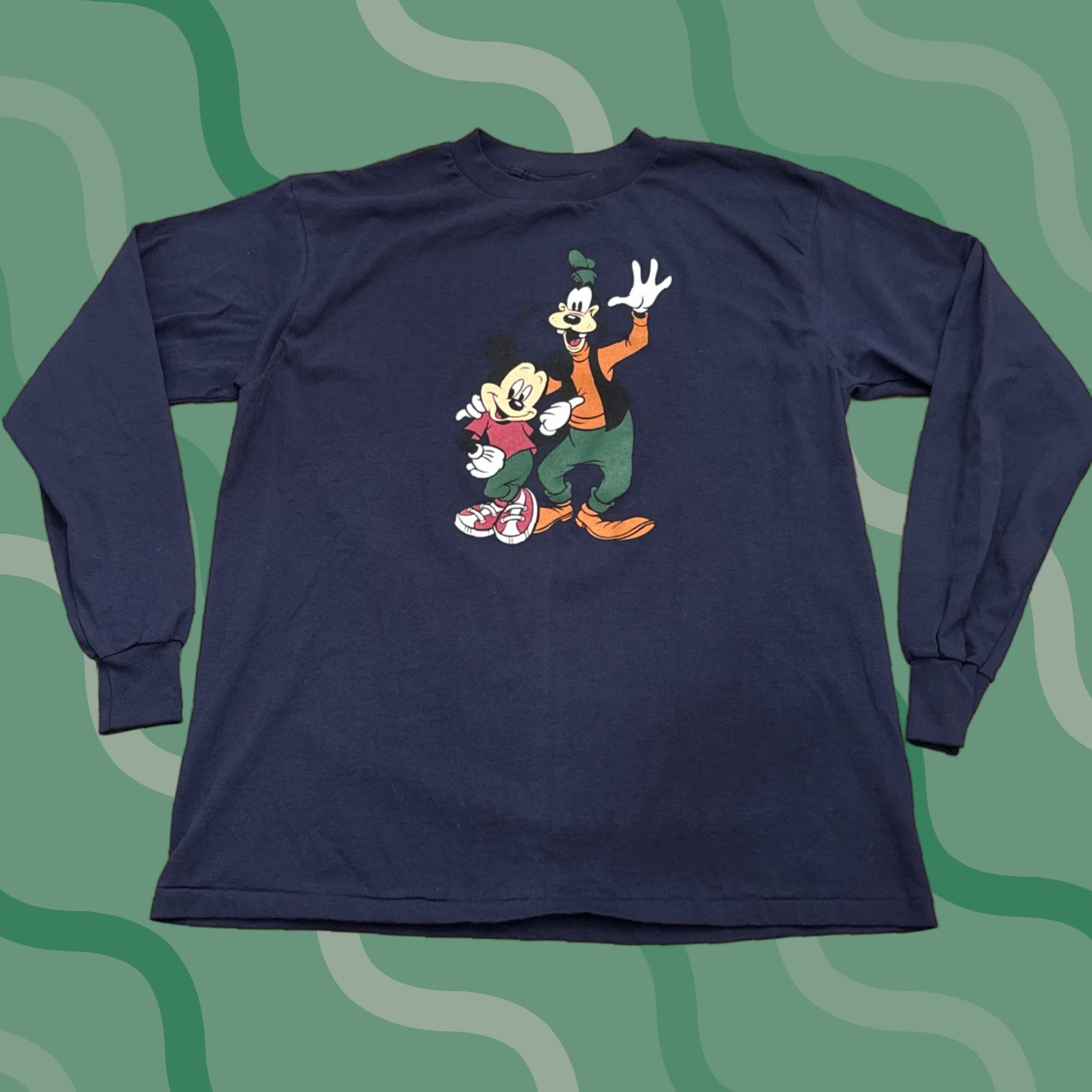 Doublet VINTAGE All Sport Mickey Mouse Goofy Double-Sided Long Sleeve Shirt XL Adult Blue 90s Merch Mens Size US XL / EU 56 / 4 - 1 Thumbnail