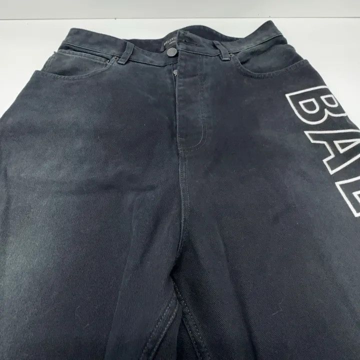 Balenciaga Balenciaga Outline Baggy Pants in Black 0079-2507 Size US 26 / EU 42 - 7 Thumbnail