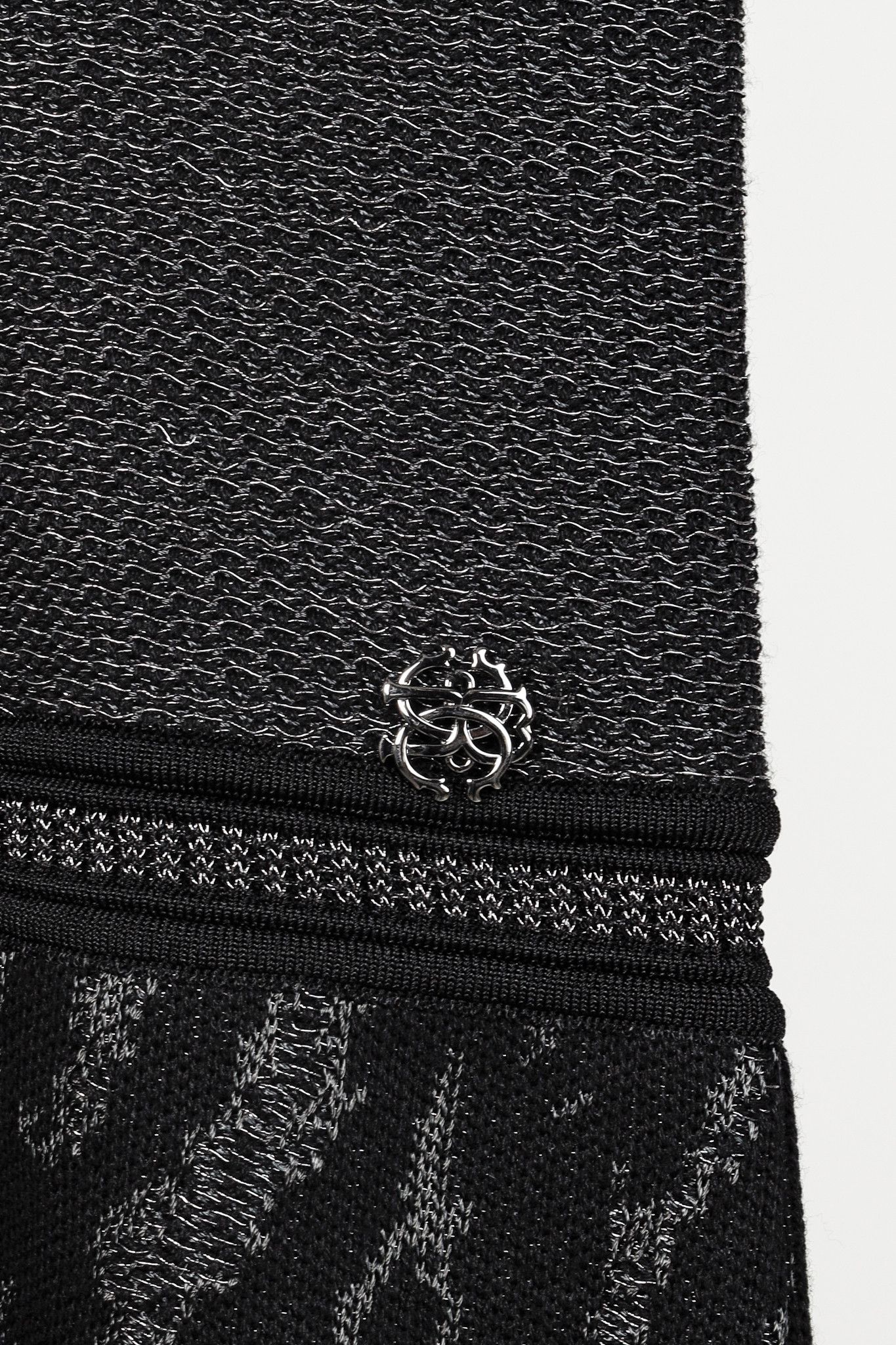 Roberto Cavalli Roberto Cavalli Black Print Sleeveless Metallic Knit Dress Size S / US 4 / IT 40 - 6 Thumbnail