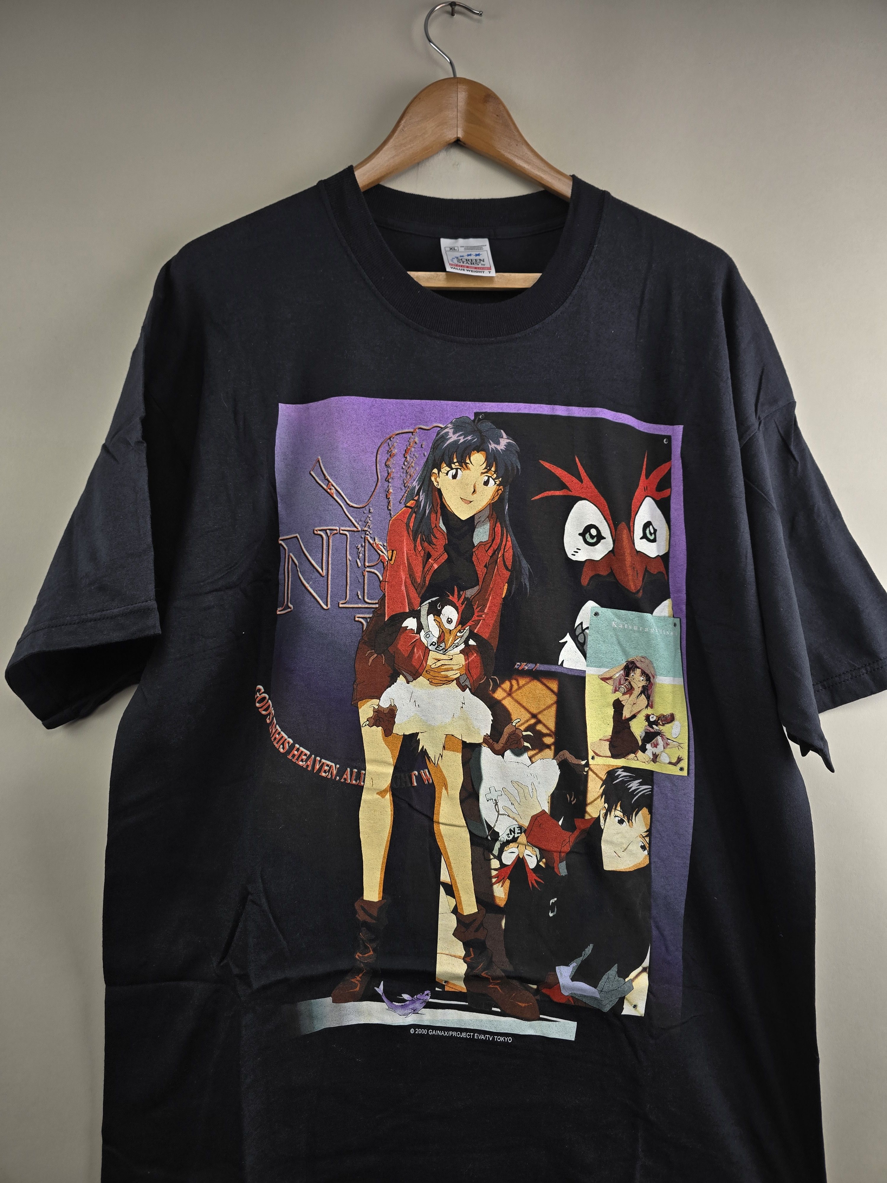 Anime × Japanese Brand × Vintage 2000 Neon Genesis Evangelion Misato & Penpen Anime tee Size US XL / EU 56 / 4 - 2 Thumbnail