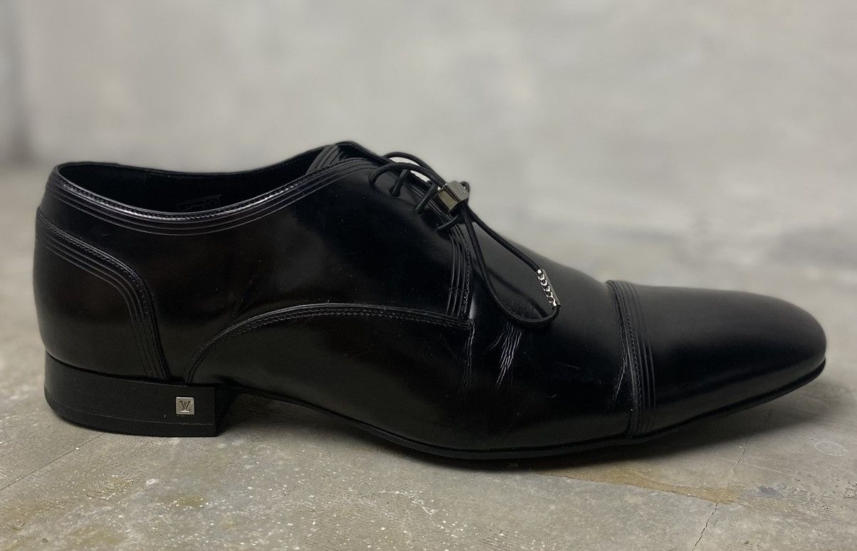 Louis Vuitton Louis Vuitton - Lace up Derby Leather Shoes Size US 8.5 / EU 41-42 - 3 Thumbnail
