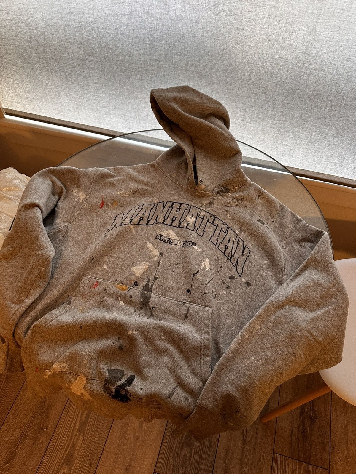 Champion Paint Splatter Grey Champion Hoodie Size US XL / EU 56 / 4 - 1 Thumbnail