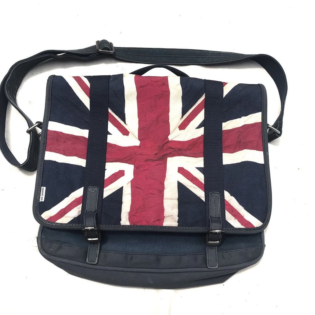 Ben Sherman Ben Sherman Union Jack Messenger Shoulder Canvas Bag navy Size ONE SIZE - 7 Thumbnail