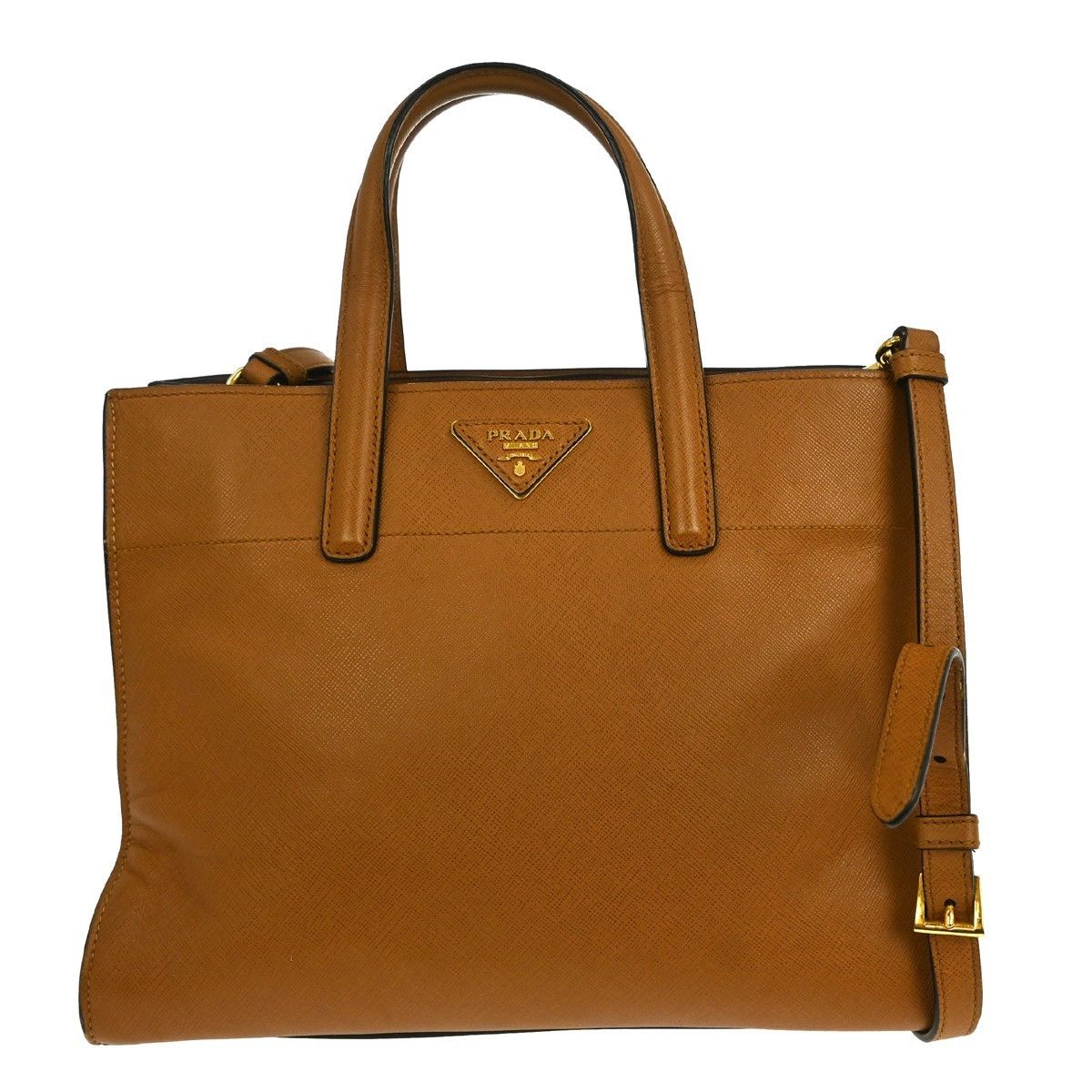 Prada Prada Soft Triple Pocket Convertible Tote Saffiano Leather Size ONE SIZE - 1 Thumbnail