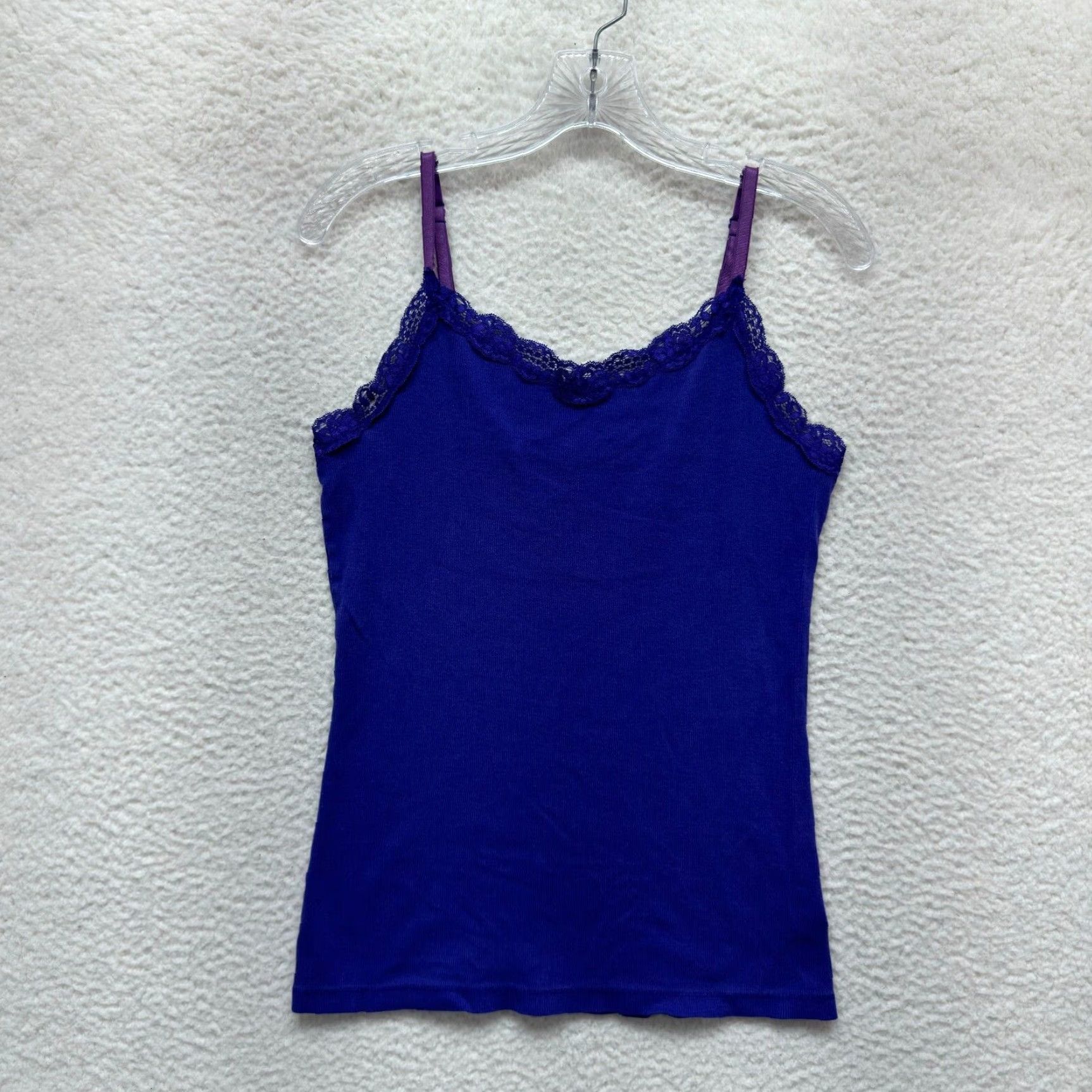 Faded Glory Y2K Vintage Fairy Grunge Whimsigoth Camisole Tank Top L Purple Lace Shirt Mens? Womens? Size L / US 10 / IT 46 - 2 Thumbnail