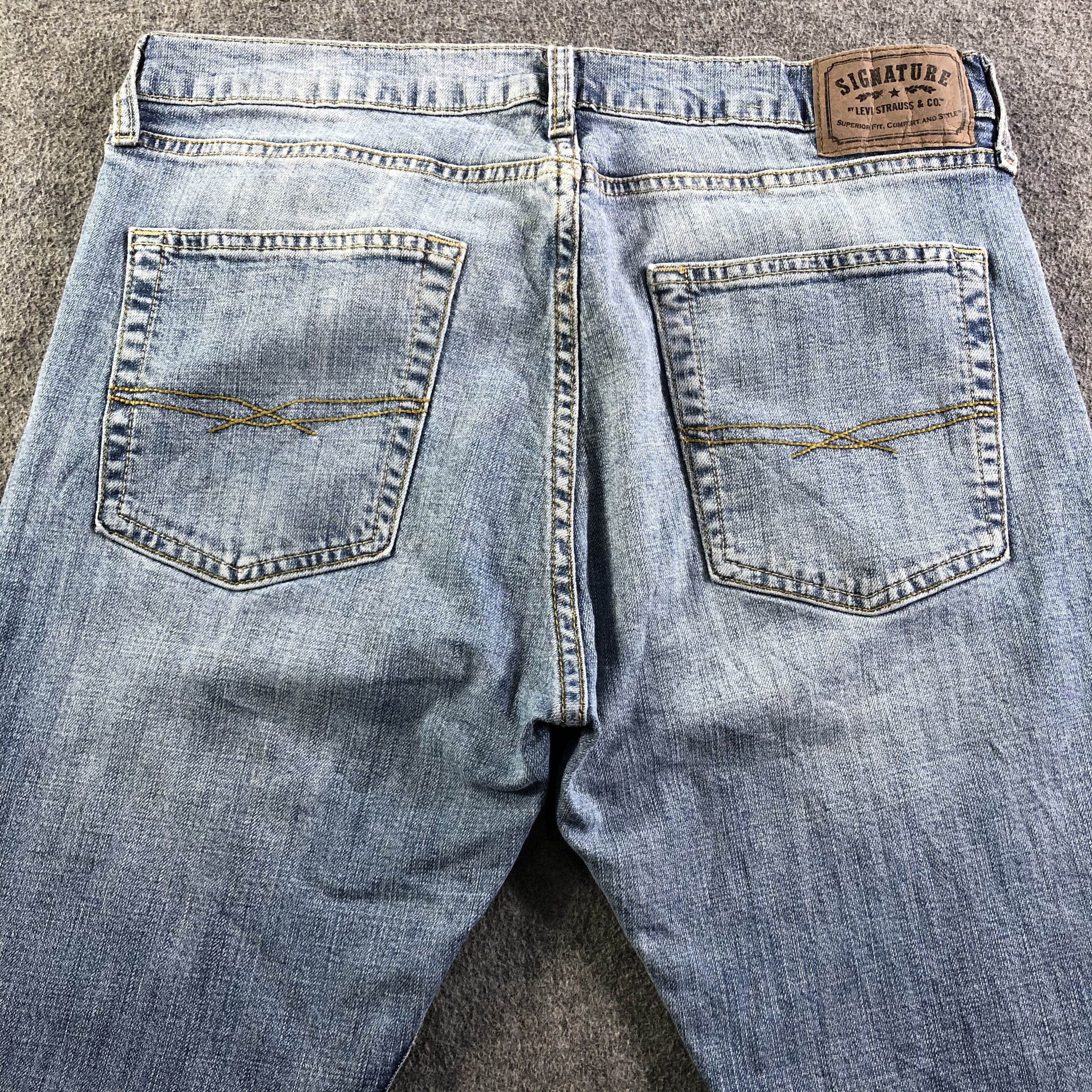 Levi's Vintage Blue Wash Levis Signature Jeans-J3391 Size 34" / US 12 / IT 48 - 4 Thumbnail