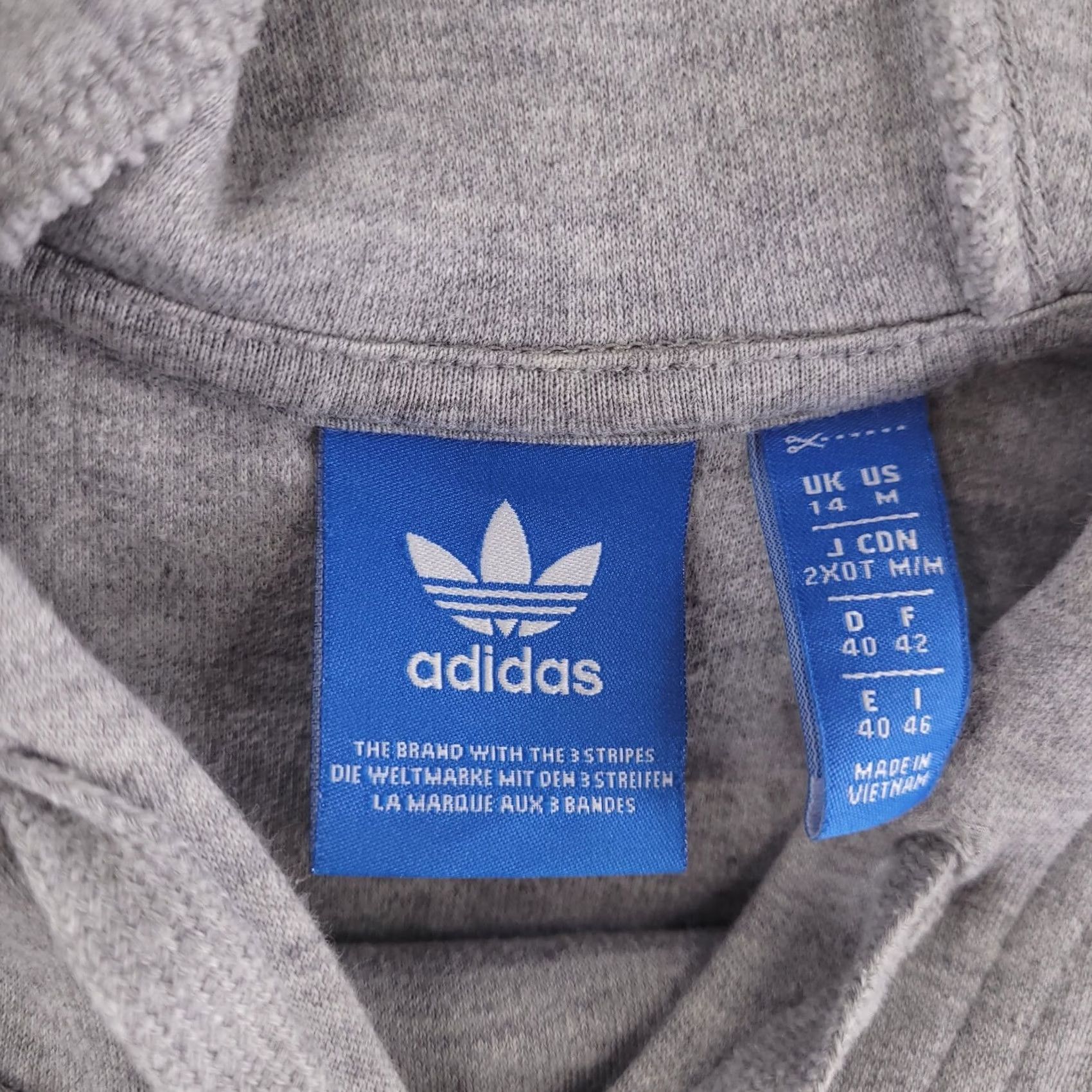 Adidas Adidas Hoodie Womens Medium Gray Pullover Sweatshirt Trefoil Gym Running Casual Size M / US 6-8 / IT 42-44 - 5 Thumbnail