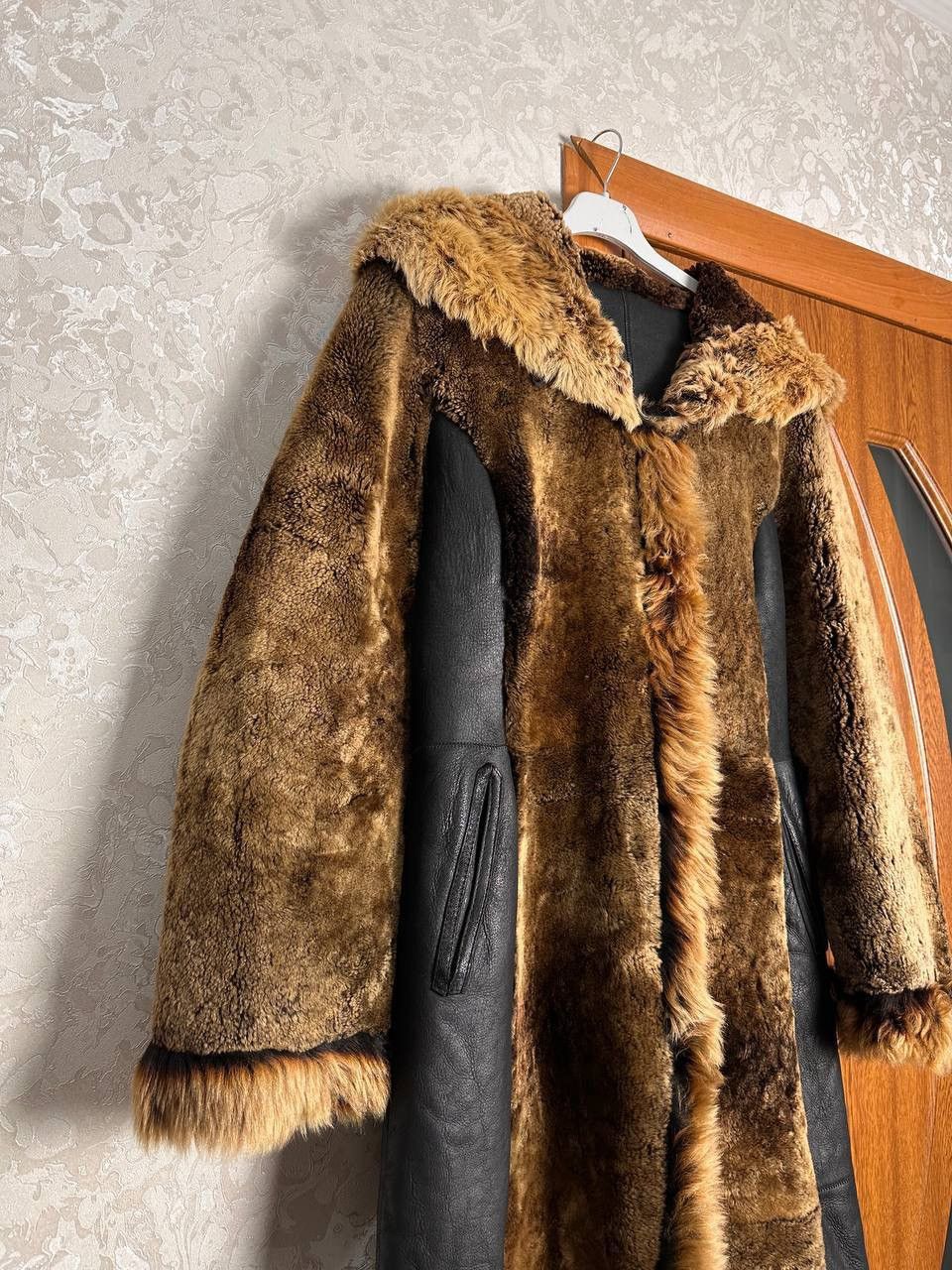 Dolce & Gabbana Archive Shearling Fur Leather Coat Rare