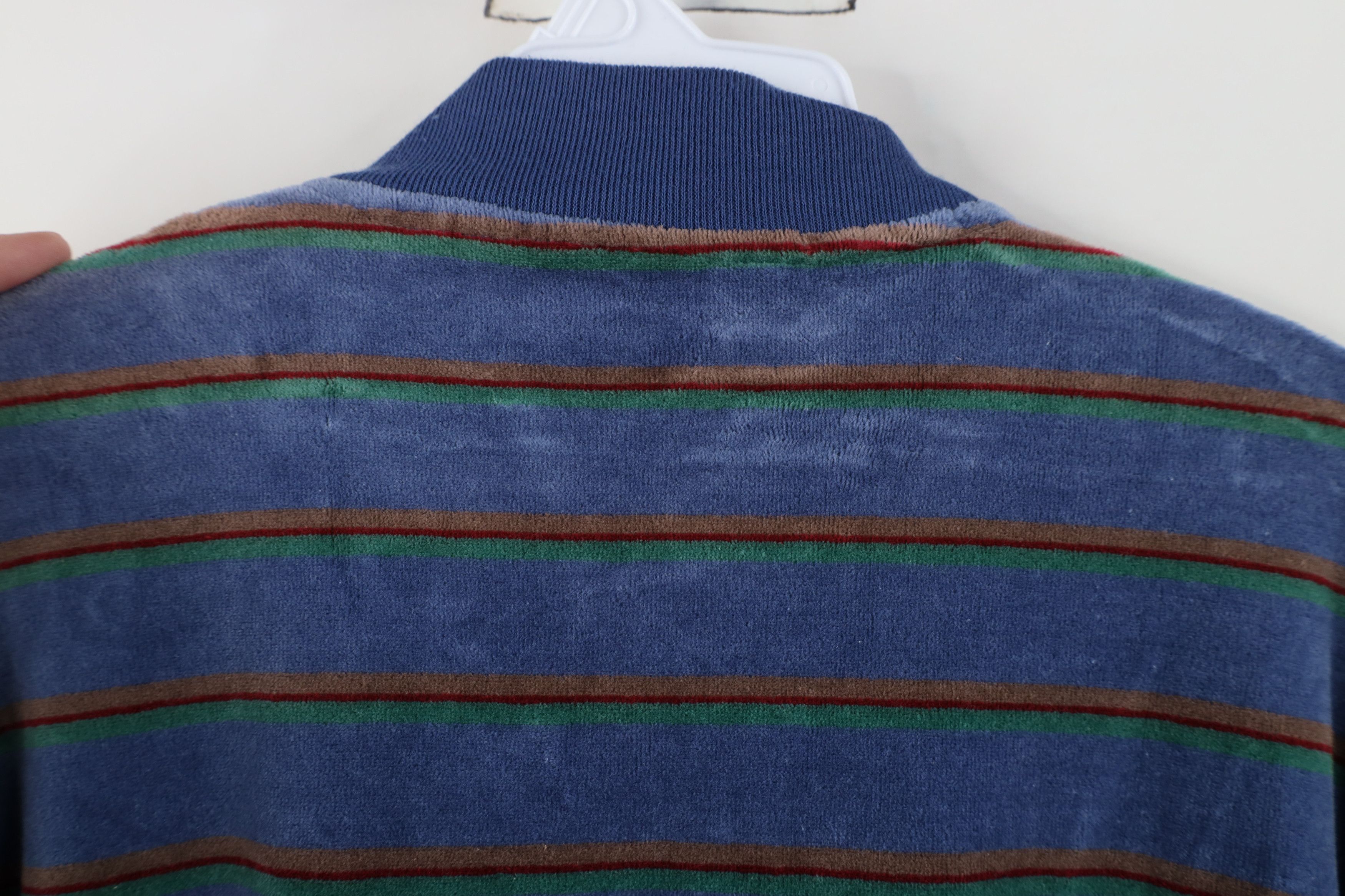 Vintage Vintage 70s Streetwear Velour Pullover Henley Sweater Size US L / EU 52-54 / 3 - 10 Thumbnail